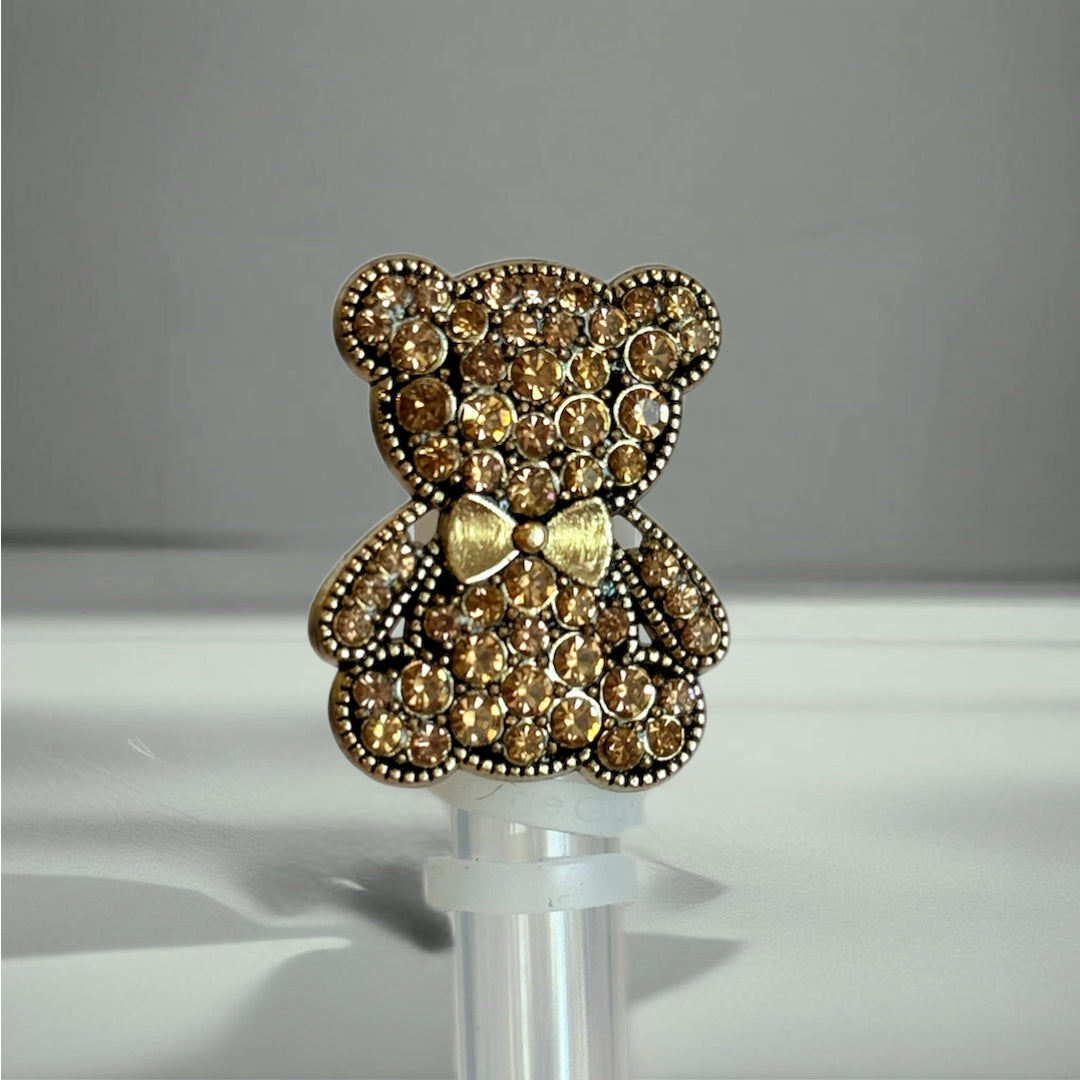 HONEY BEAR DELUXE STRAW TOPPER
