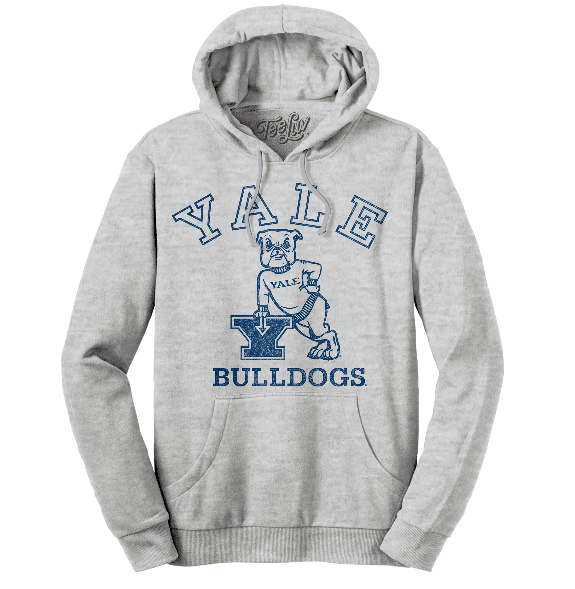 Yale Bulldog Pullover Hooded Sweatshirt - Gray