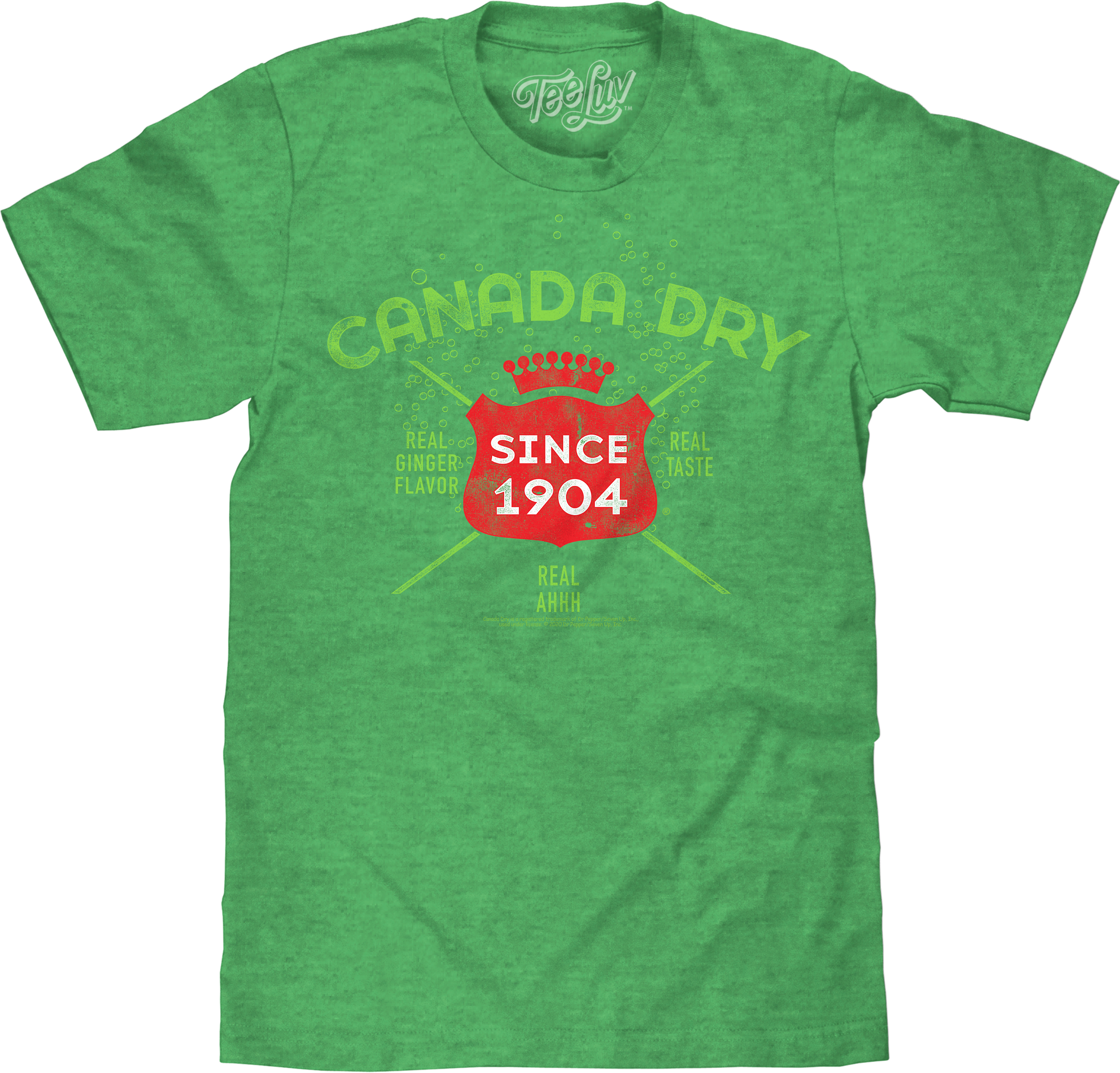 Vintage Faded Canada Dry Ginger Ale T-Shirt - Heather Kelly Green