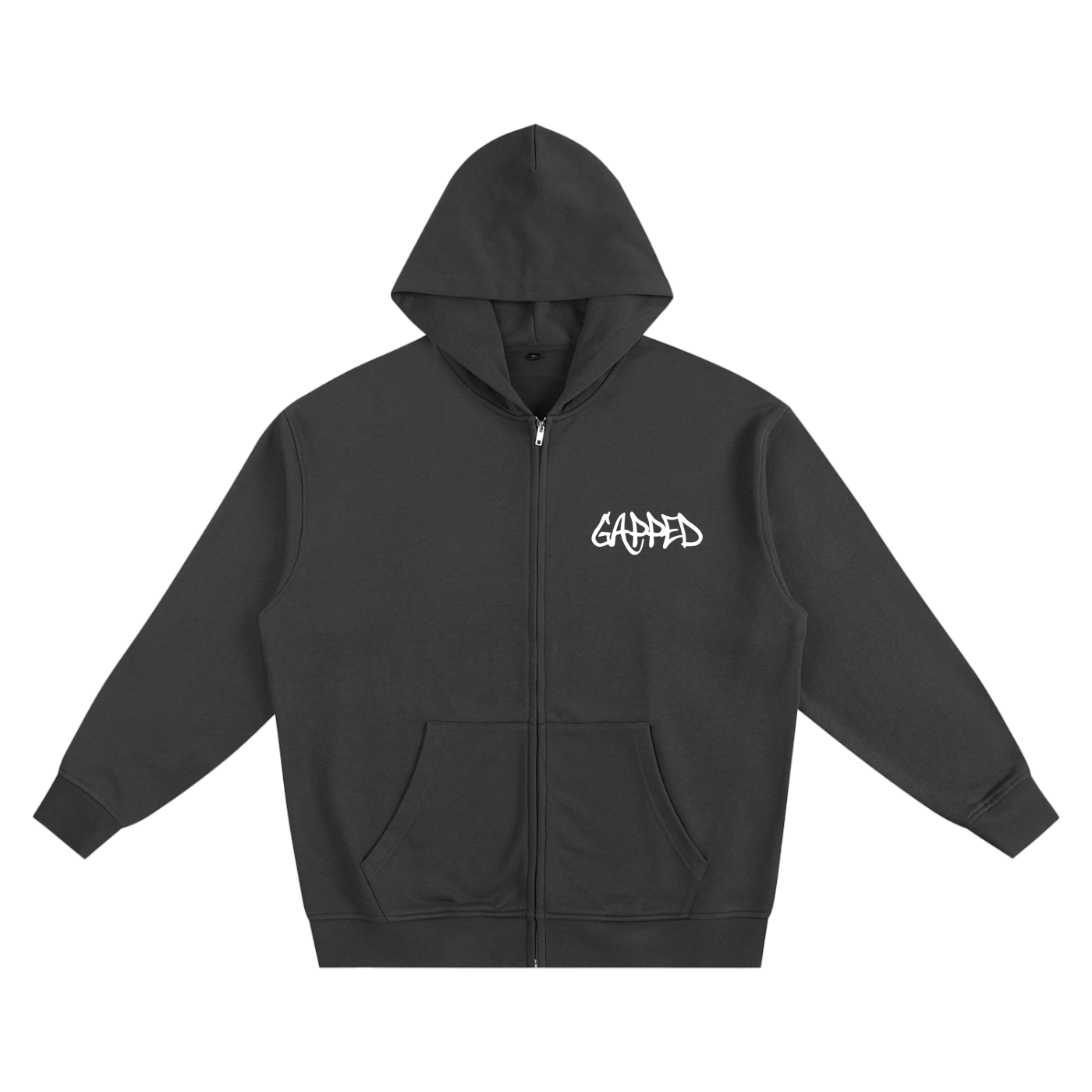 Heavyweight Zip-up Graffiti Logo Hoodie