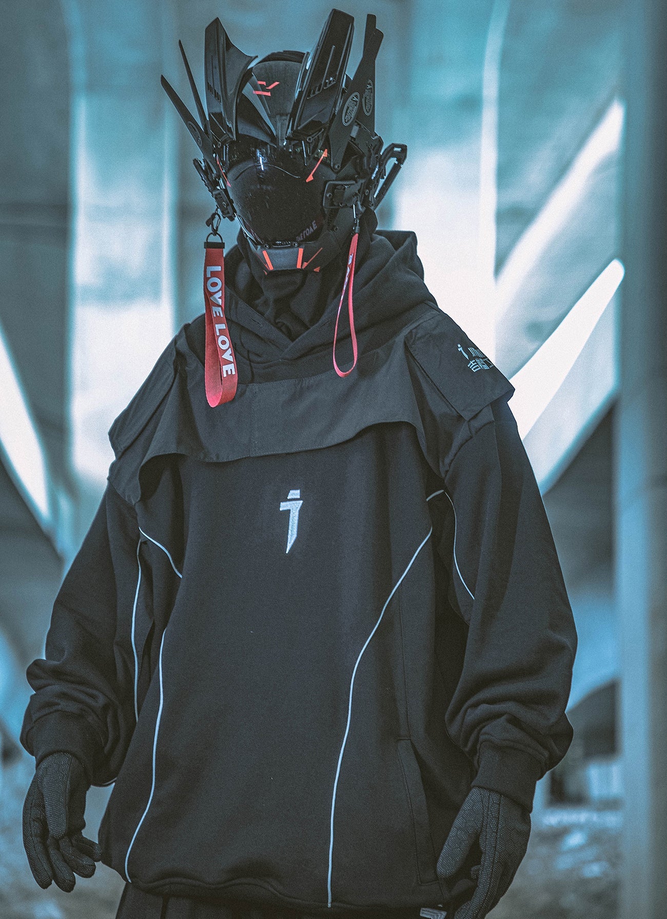 HiH29 Shadow Mixed Hoodie