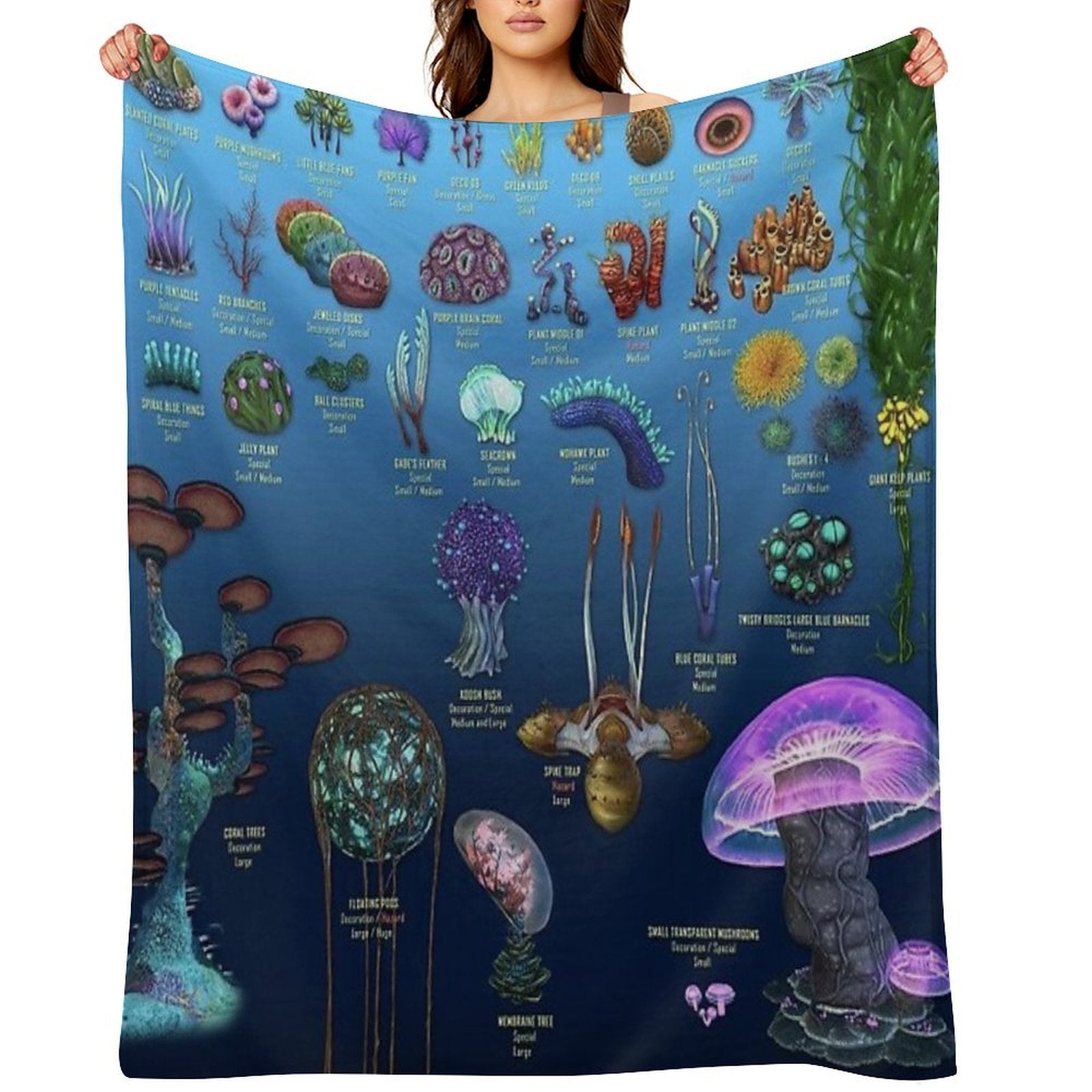 SUBNAUTICA Plant Life Throw Blanket
