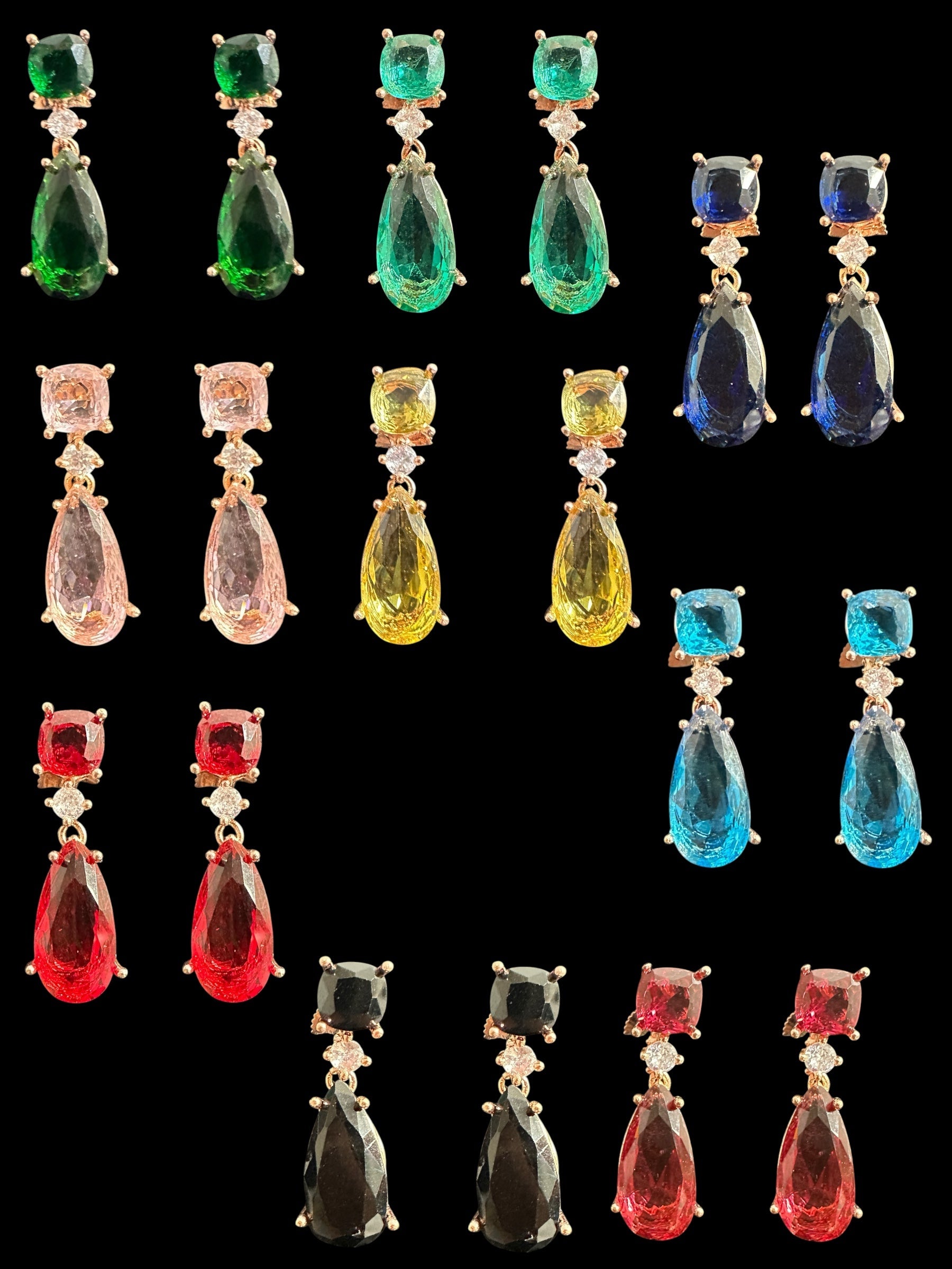 DER788 Cz tear drop earrings ( READY TO SHIP )