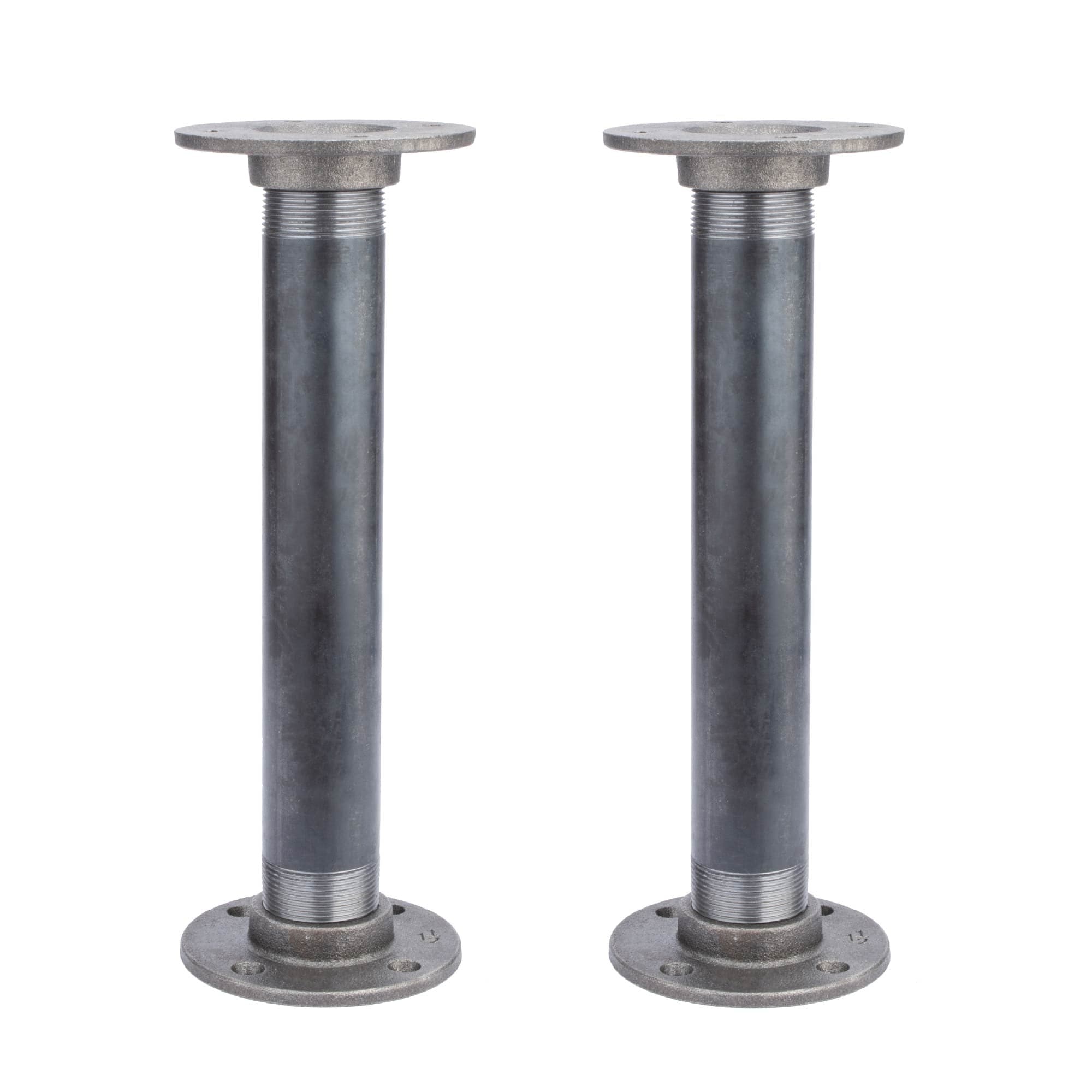 1 1/2 in. x 12 in. Round Flange Pipe Table Legs - 2 Pack