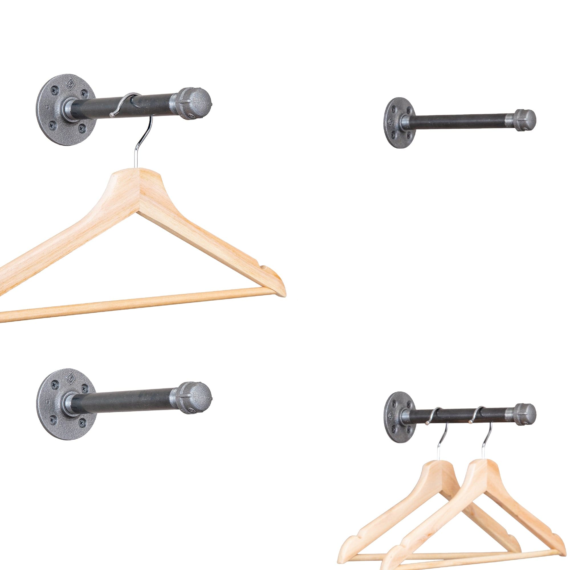 1/2 in. x 10 in. Clothing Hanging Bracket Kit, 4-Pack