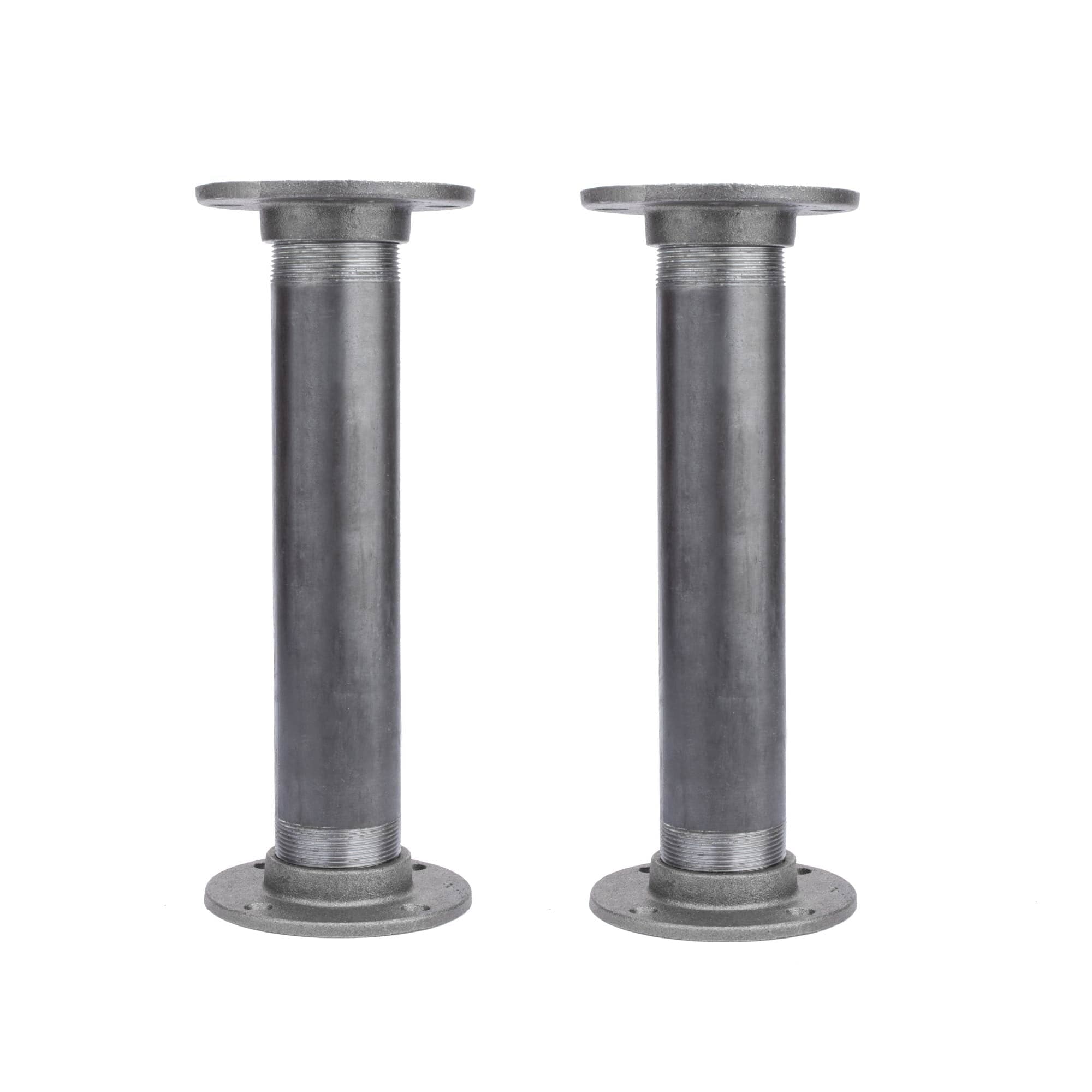 2 in. x 12 in. Round Flange Pipe Table Legs - 2 Pack