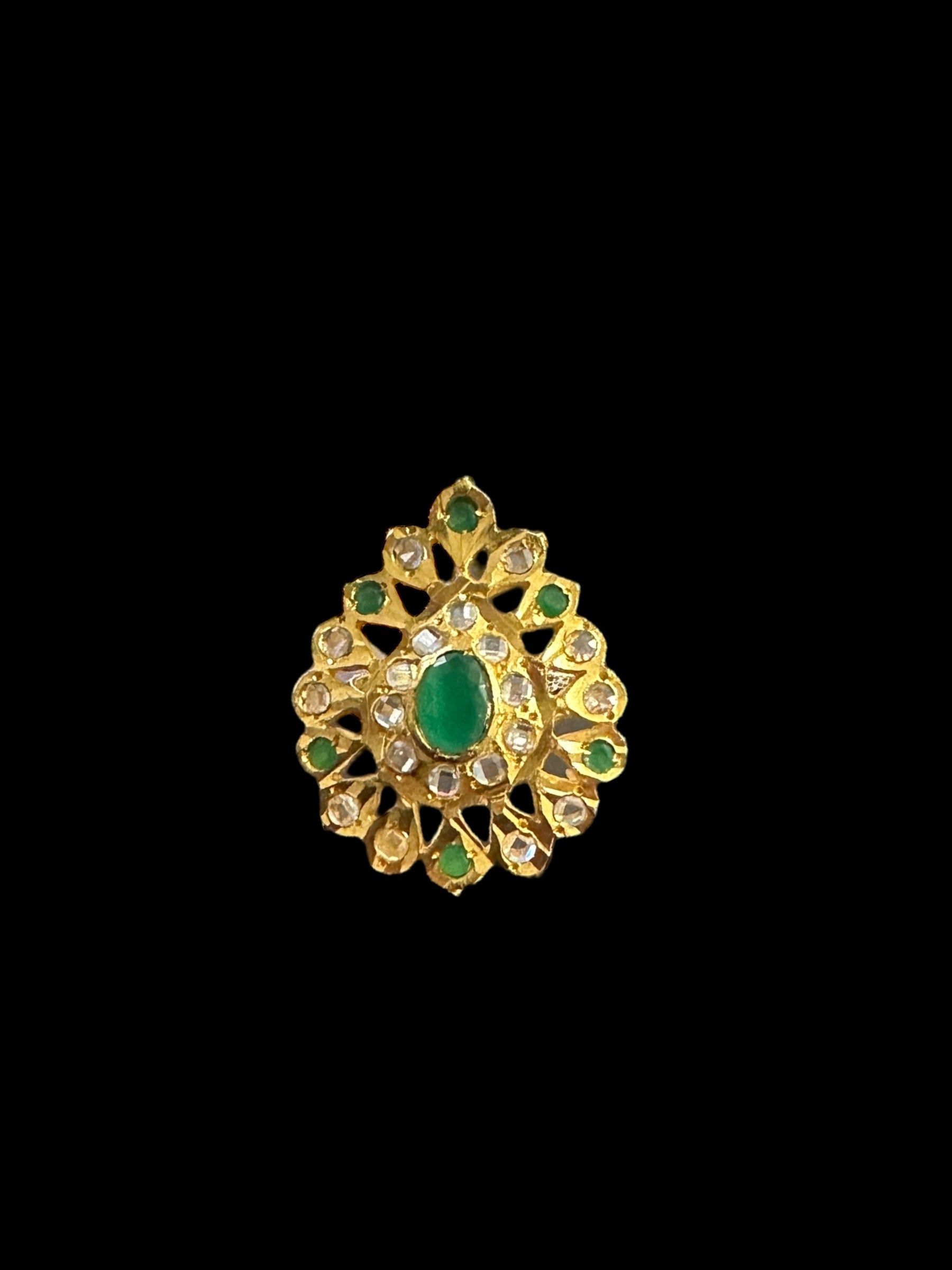 DJR9 Rida  statement  ring in green    ( READY TO SHIP )