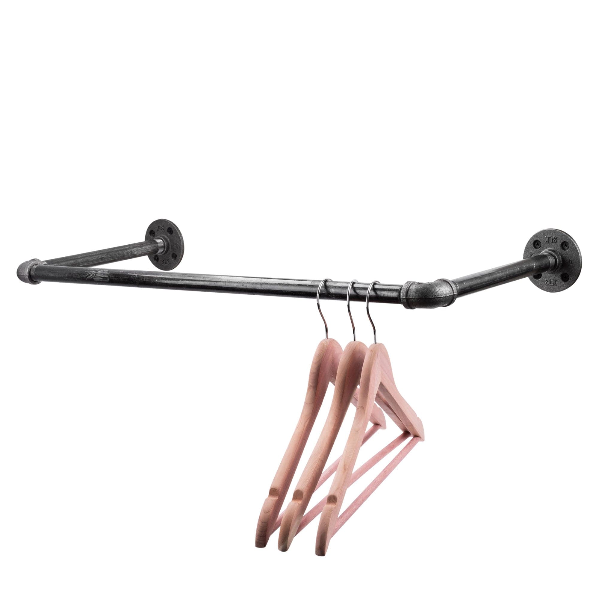 24 in. Industrial Pipe Clothing Rack (Wall Mounted)