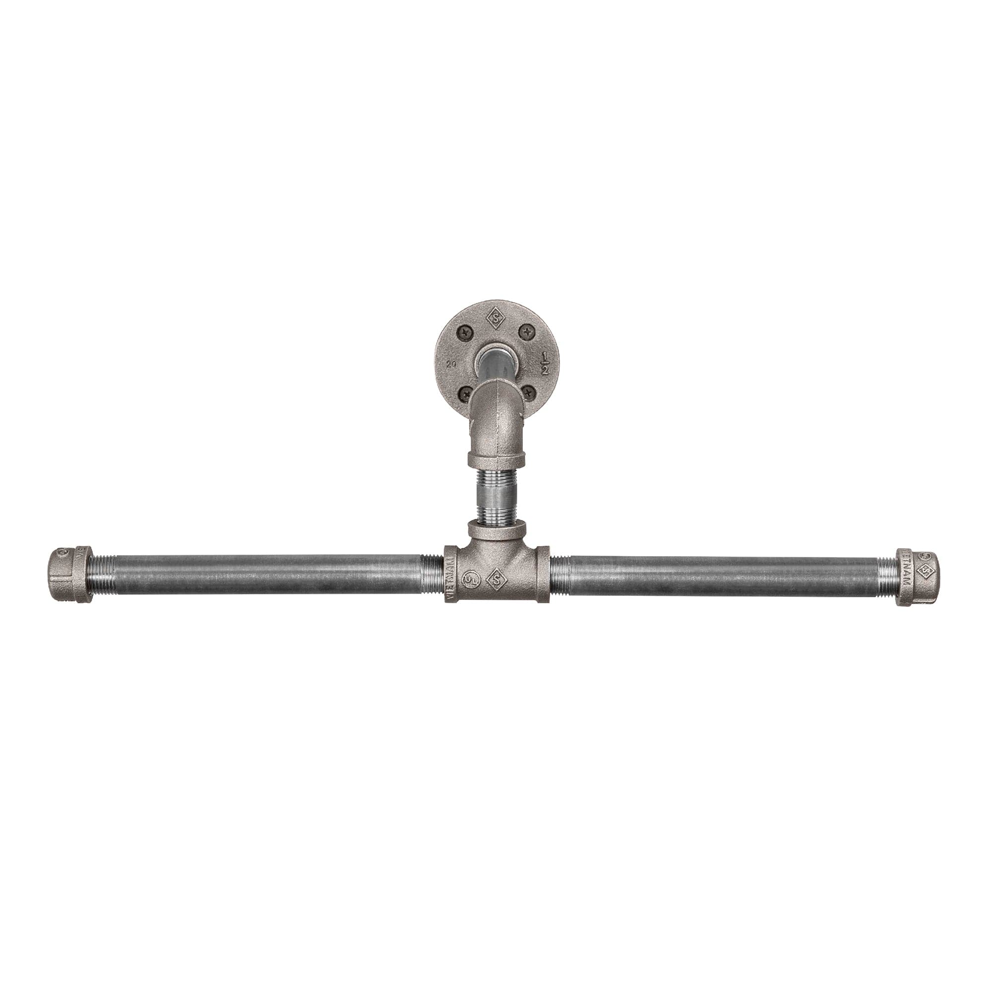 Wall-Mounted Tee-Style Pipe Clothing Rack