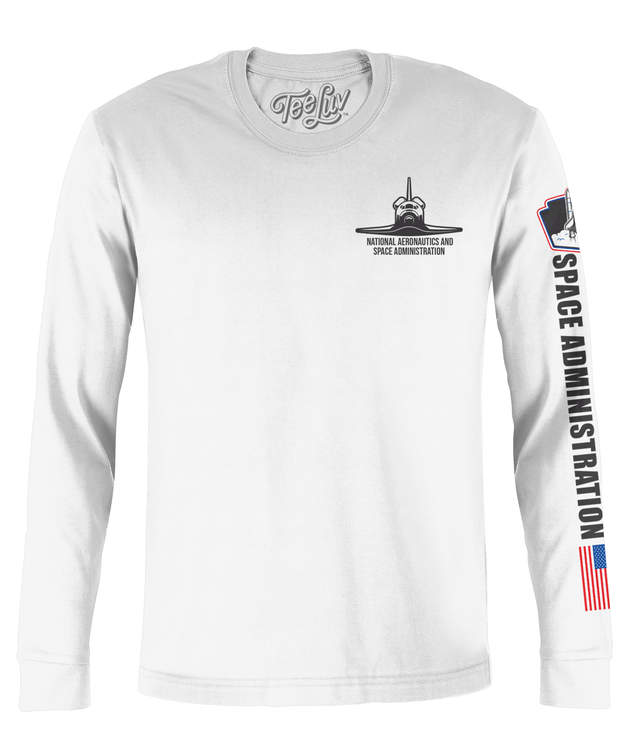 NASA Shuttle Long Sleeve T-Shirt - White