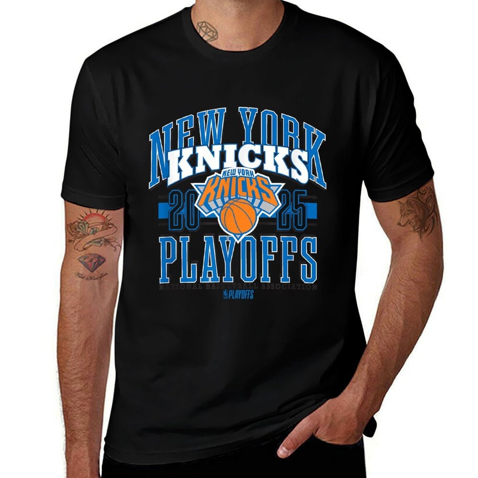 NBA Official New York Knicks 2025 Playoffs Showtime  Classic T-Shirt