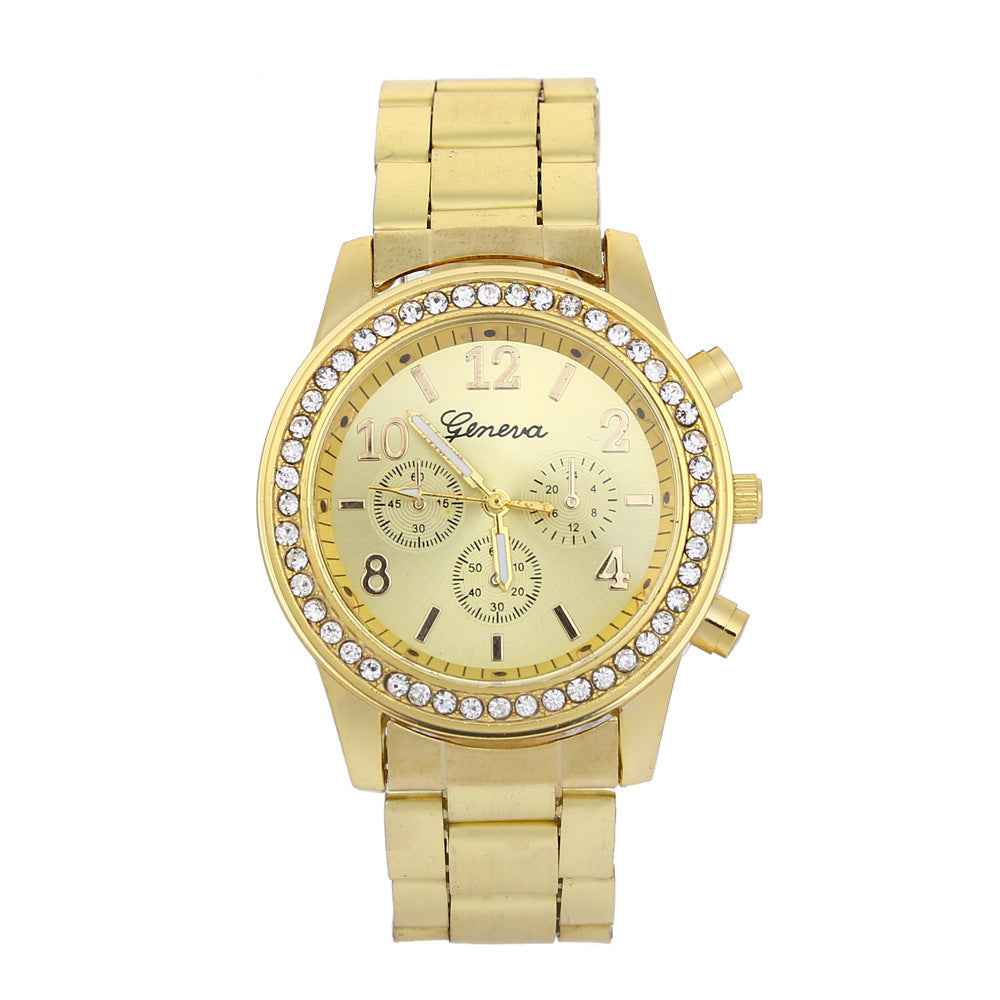 Geneva Men&amp;#39;s Diamond-Acc Quartz Watch - Three-Eye Alloy Design