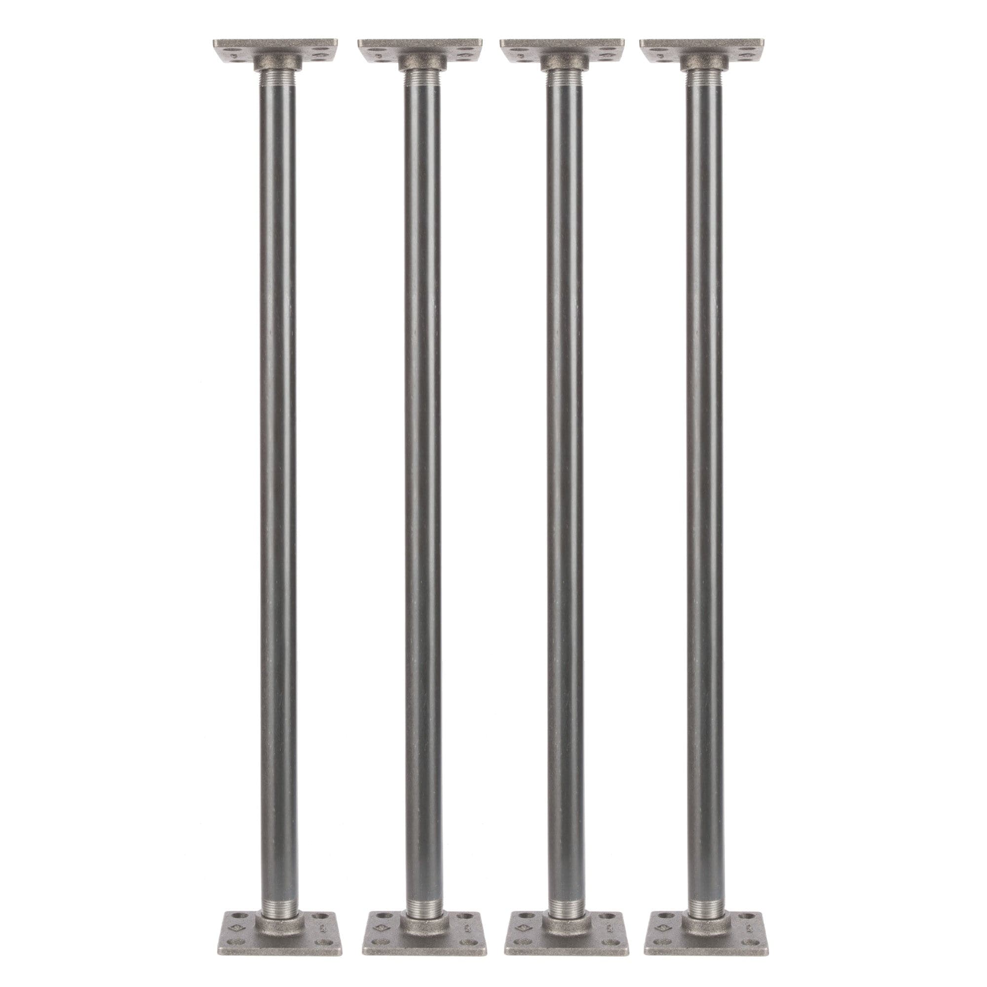 3/4 in. x 24 in. Square Flange Pipe Table Legs - 4 Pack
