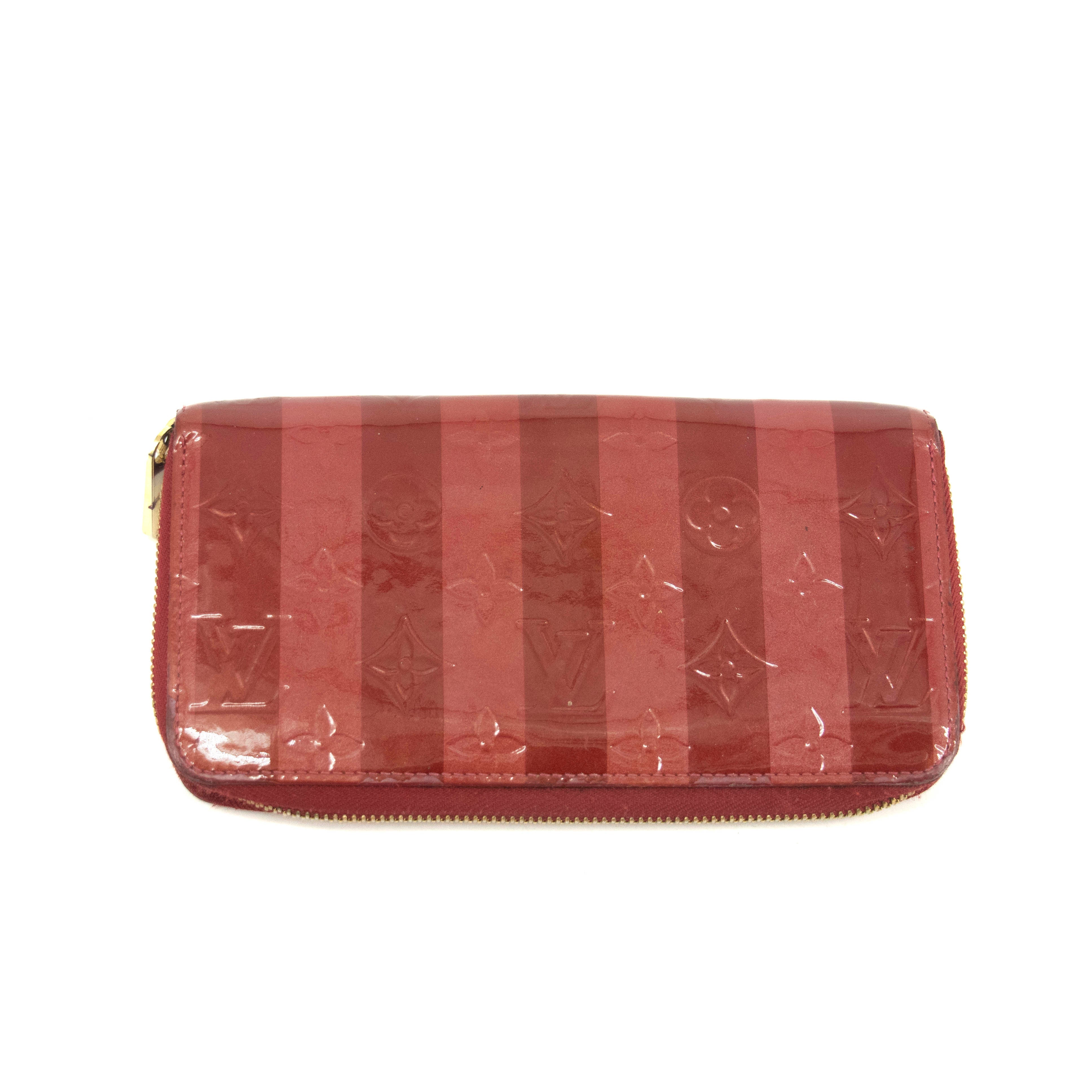 Louis Vuitton Rayures Vernis Zippy Long Wallet #3927