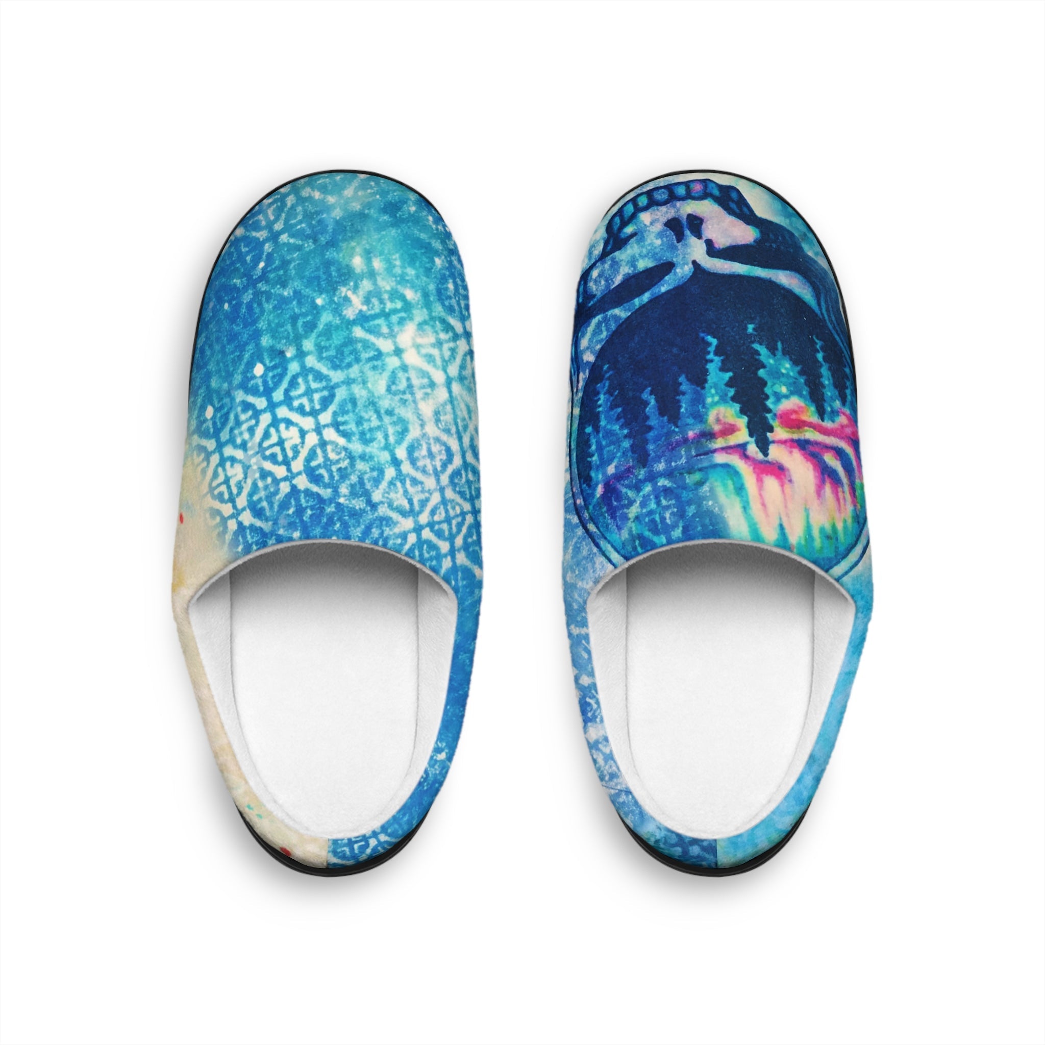 Aurora Borealis Skull Women&amp;#39;s Slippers