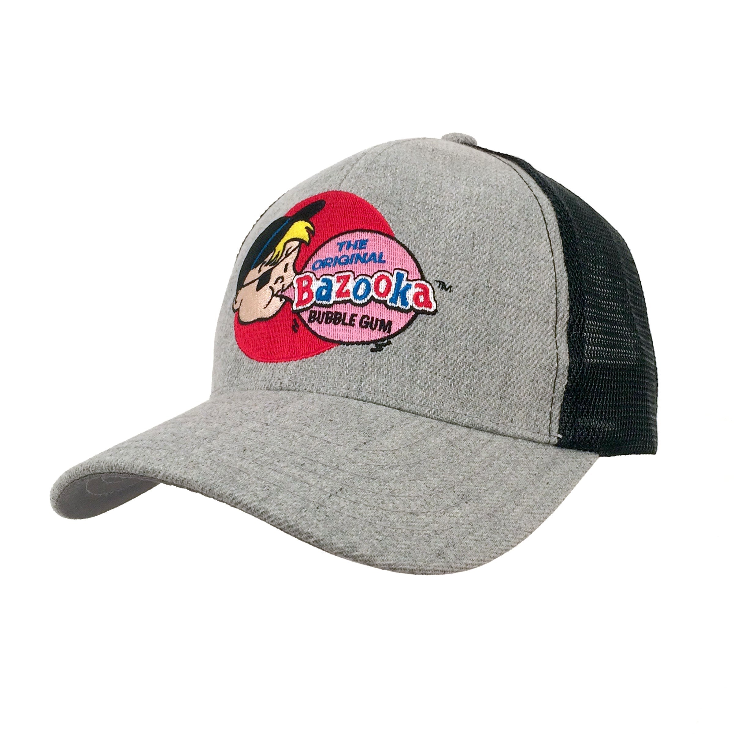 Bazooka Bubble Gum Bazooka Joe Baseball Cap - Gray and Black