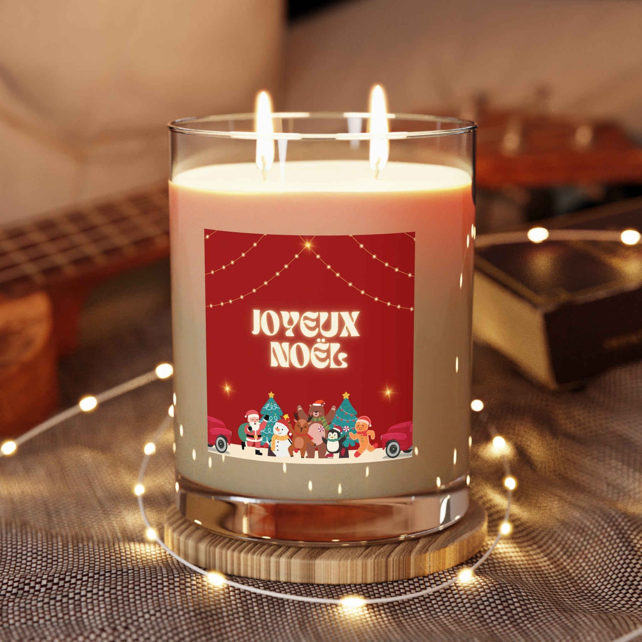 Joyeux Noel French Christmas Candle