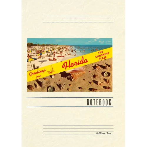 Vintage Lined Notebook Greetings from Florida - Paperback
