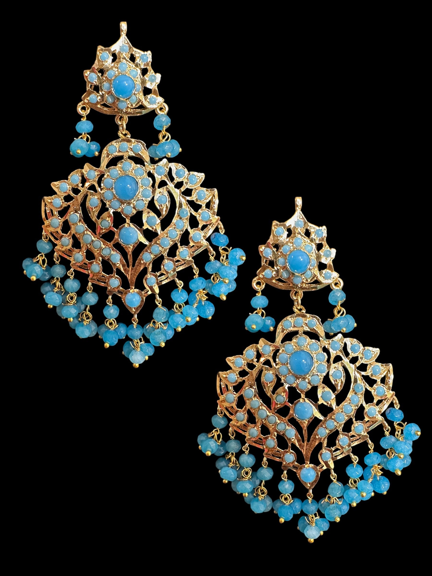 DER704 Ekta turuqoise / feroza  earrings ( READY TO SHIP )