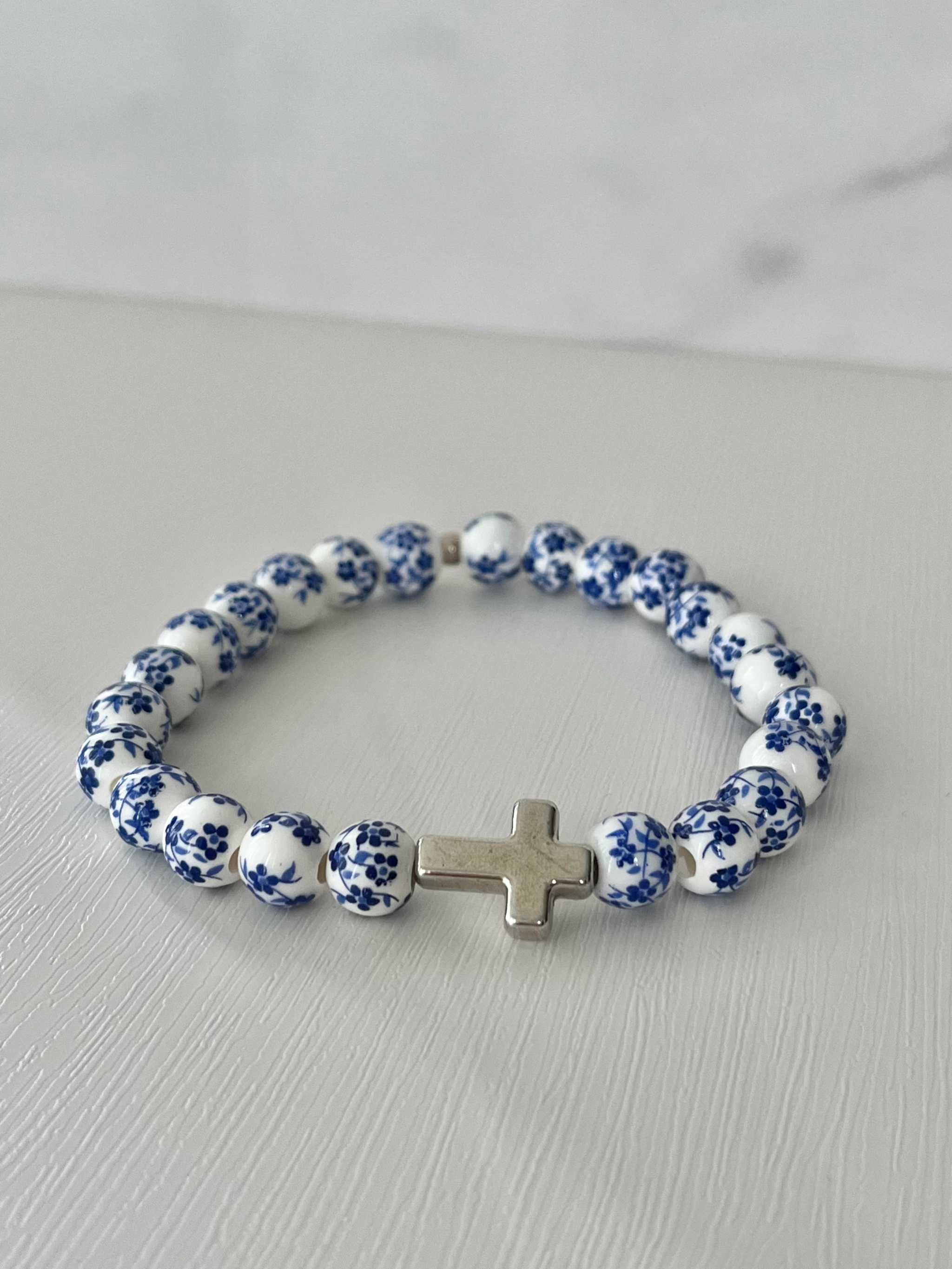 Cross Bead Bracelet Collection - Faith-Inspired Jewelry