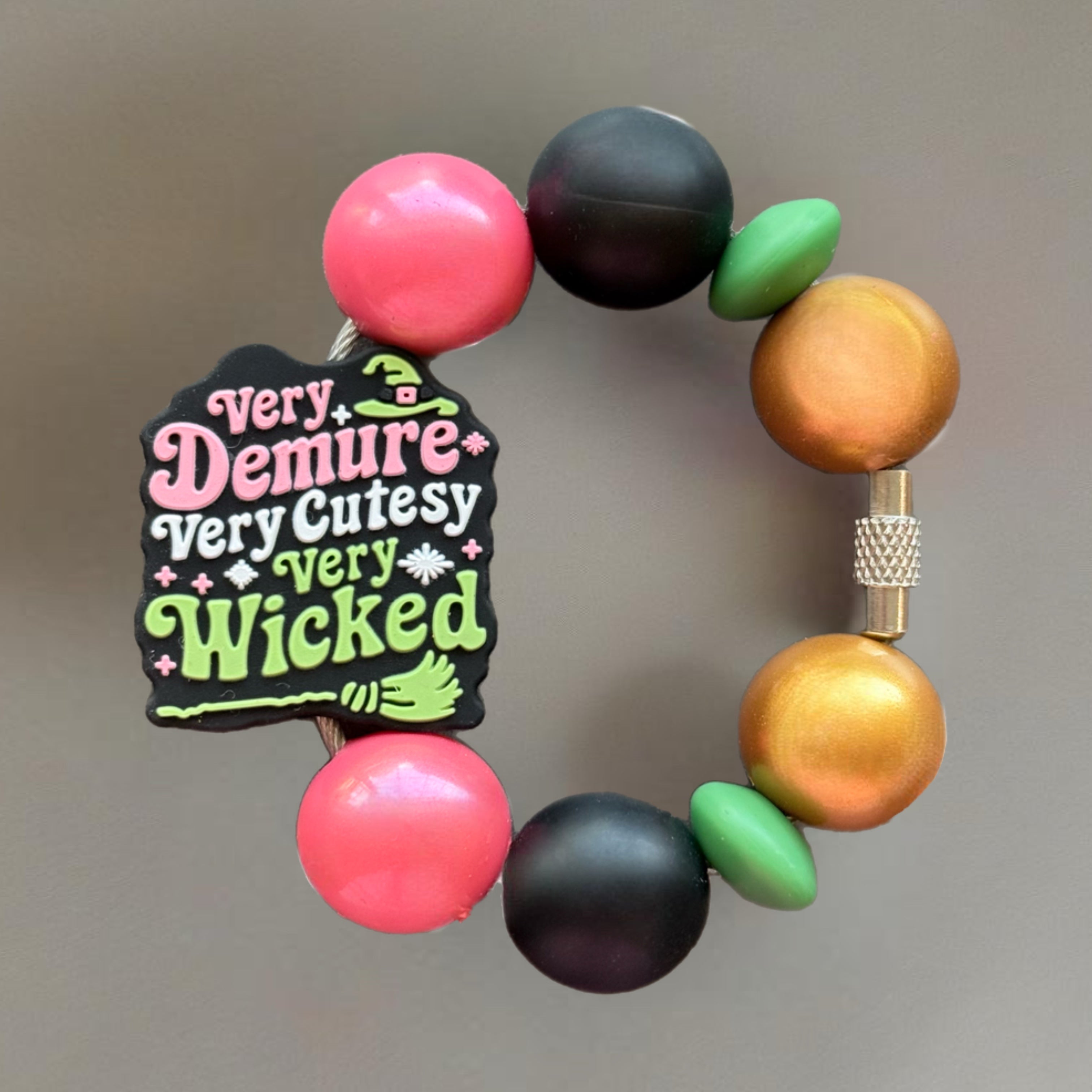 Very Demure, Very Wicked Handle Bracelet - Tumbler Handle Charm