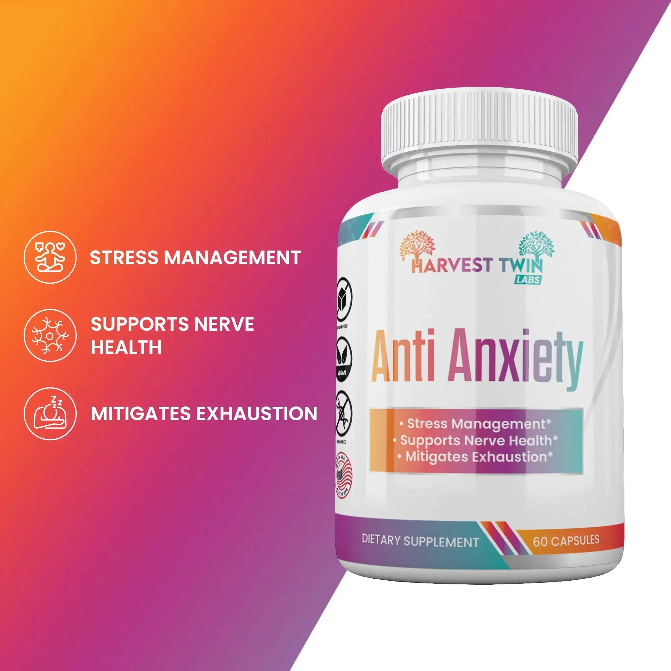 Style Loft Collection Anti-Anxiety Supplement for Stress Reduction, Cortisol Levels, Relaxation, and Mood Balance