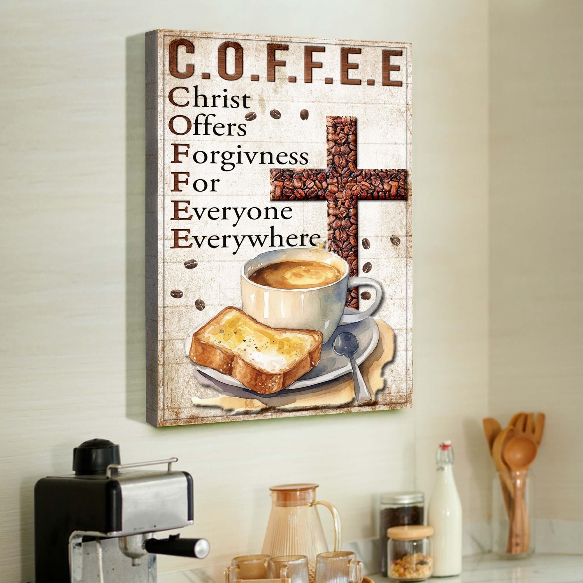 CHRIST AND COFFEE FAITH SIGN IV