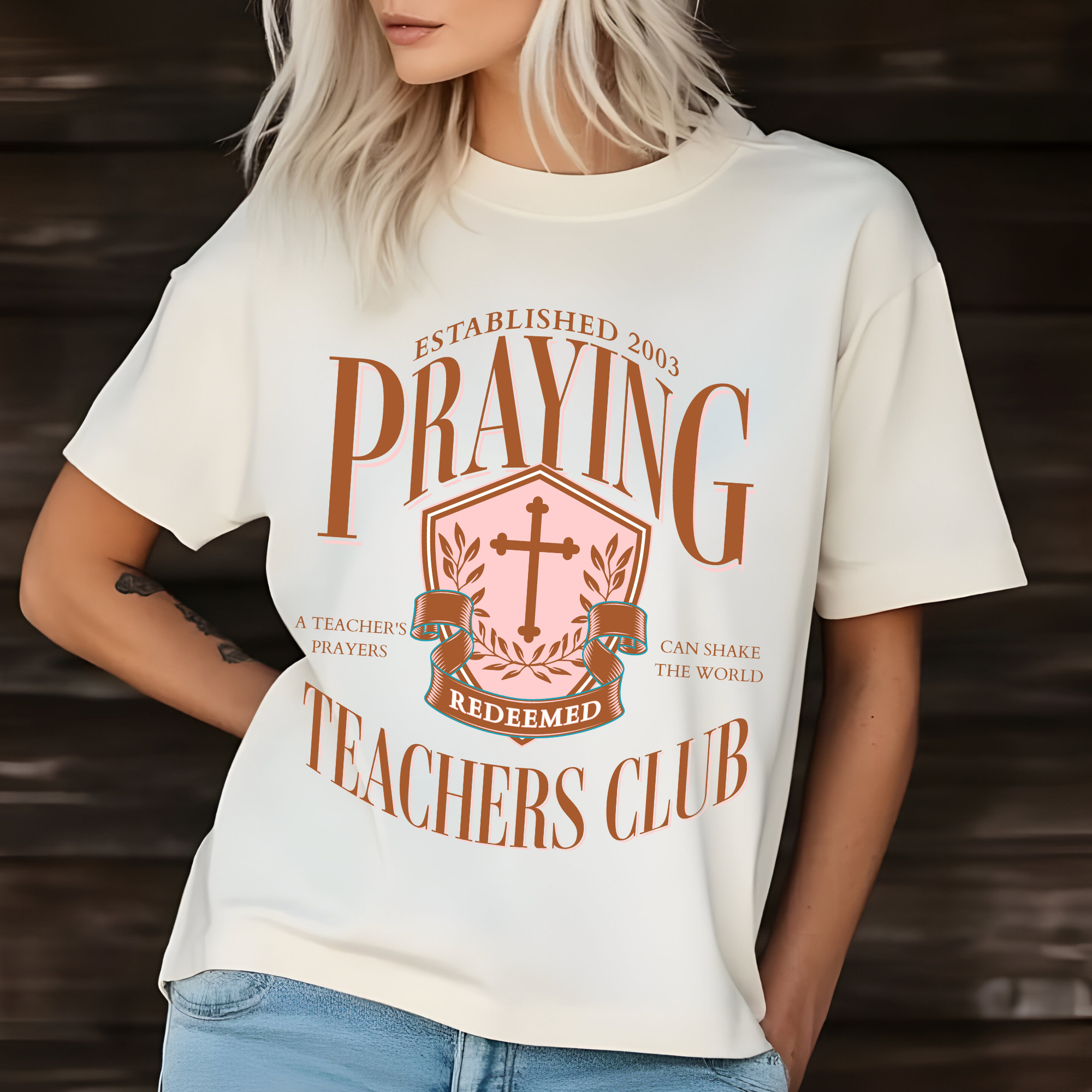 Praying Teachers Club | Comfort Colors T-shirt | Teacher Shirt | Stylish Trendy Apparel