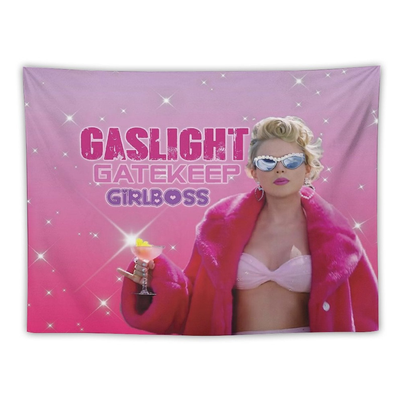 Taylor Gaslight Gatekeep Girlboss Tapestry