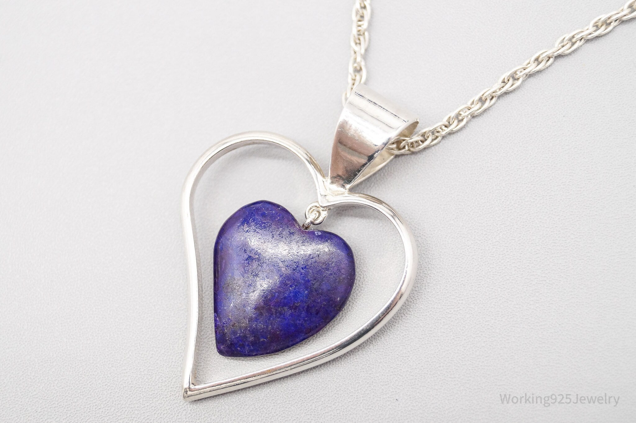 VTG Southwestern Desert Rose Trading Lapis Lazuli Sterling Silver Necklace