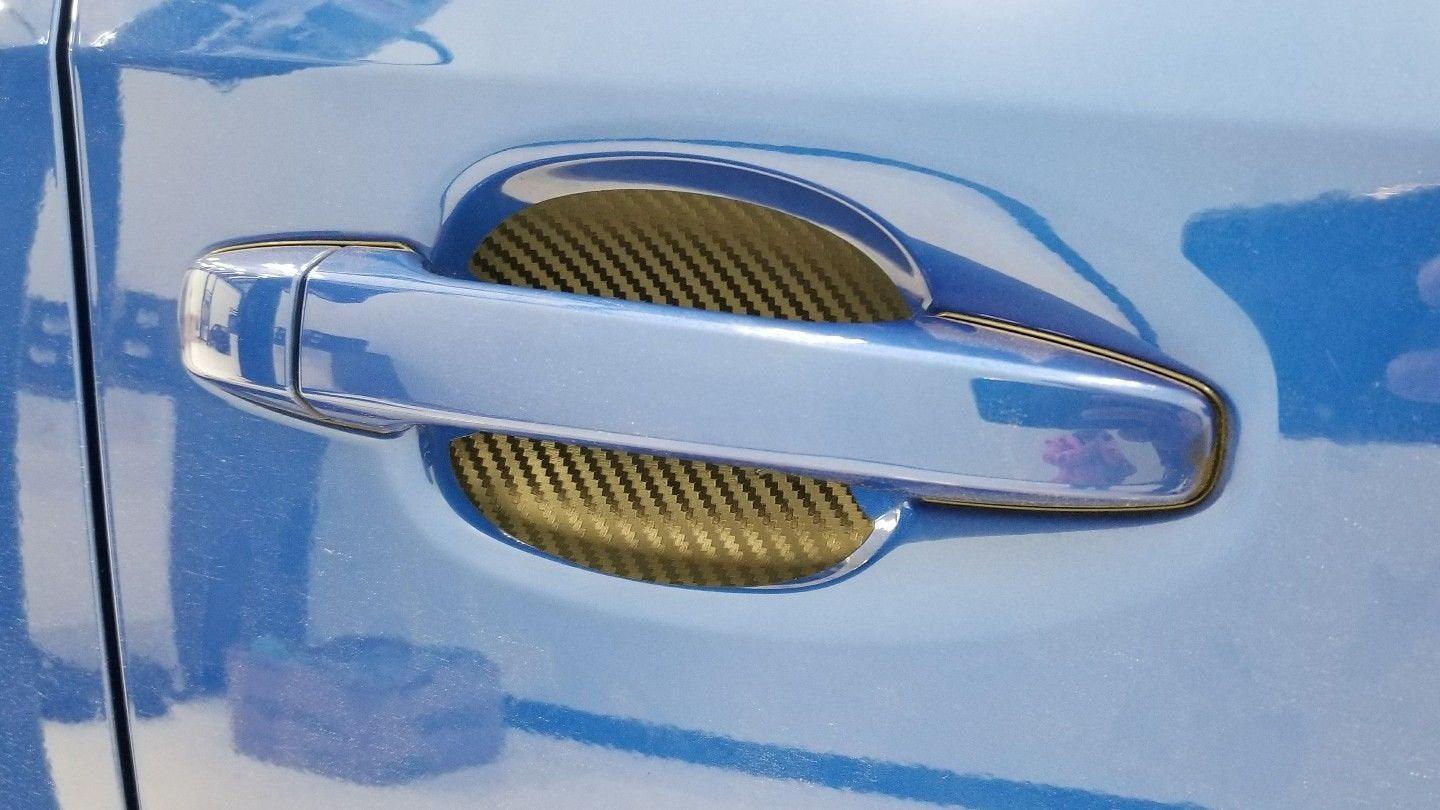 3D Carbon Fiber Vinyl Door Cup Protectors - 2015-2020 Subaru WRX / STI