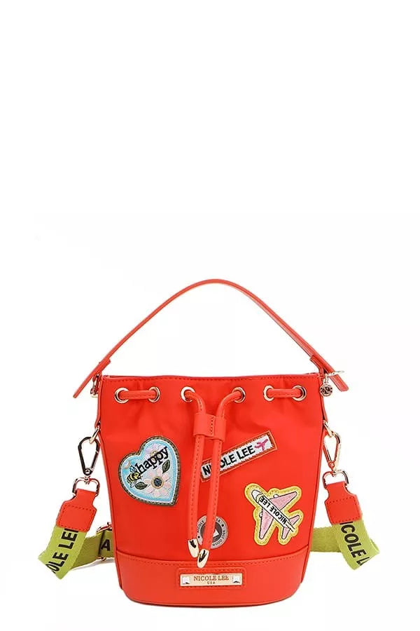 Nicole Lee USA Color Patch Bucket Bag
