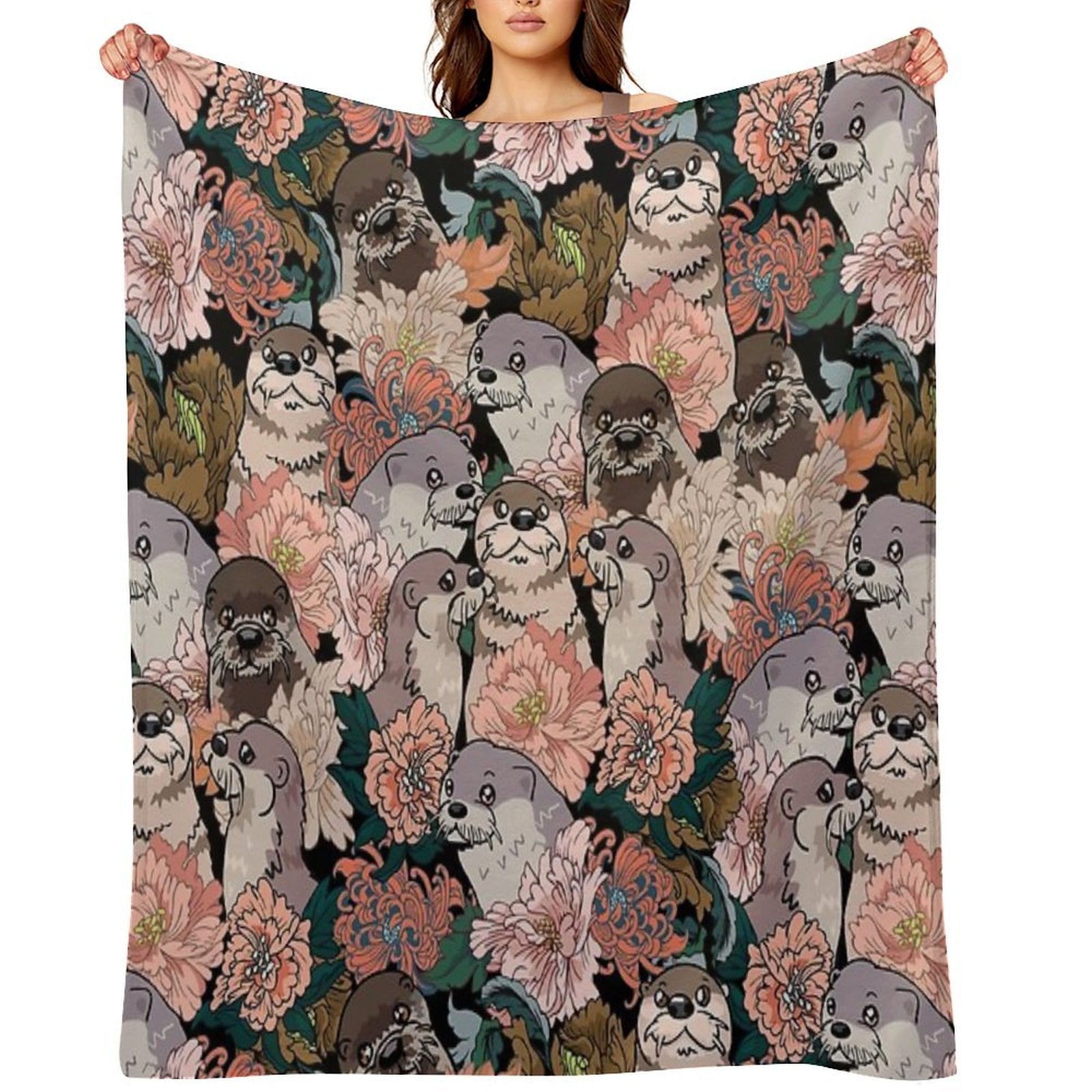 Because Otter Throw Blanket