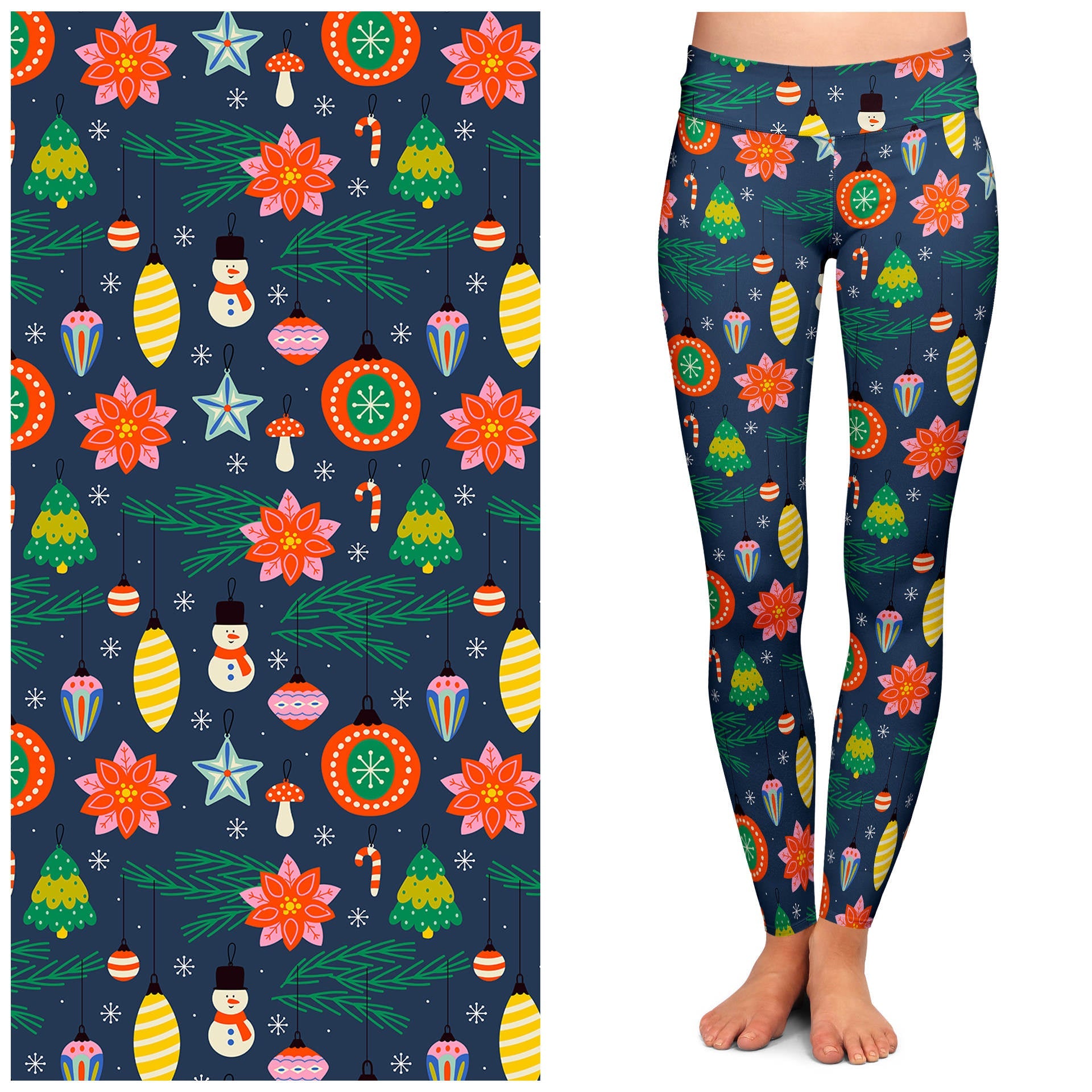 &amp;quot;Christmas Cheer&amp;quot; Buttery Soft Leggings by Lipstick &amp;amp; Chrome TC2