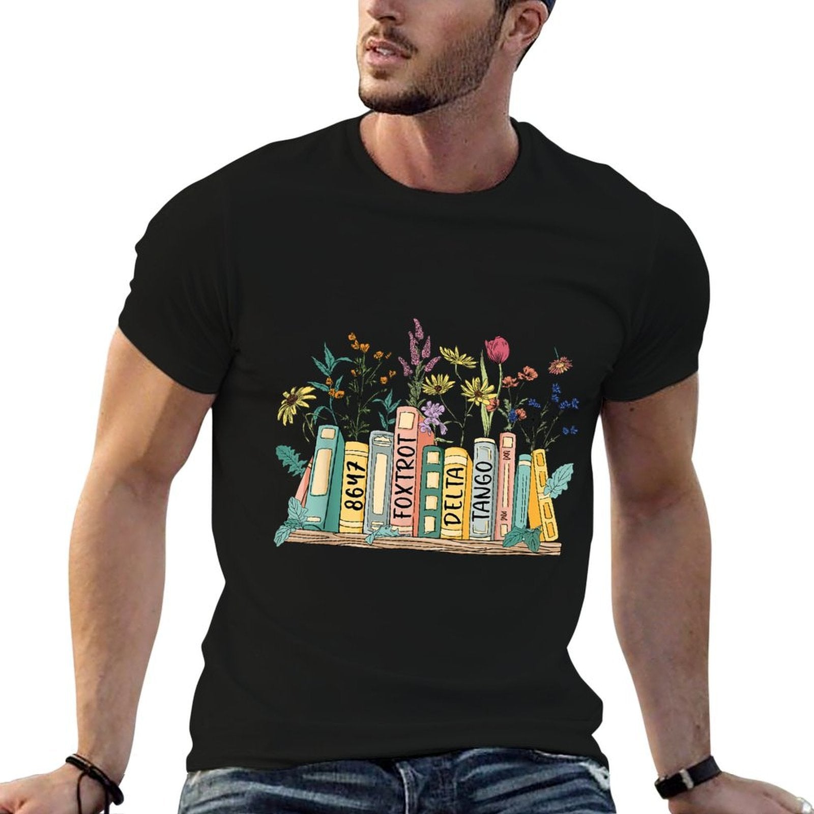 8647 Foxtrots Deltas Tangos Book Flower  Soft T-Shirt