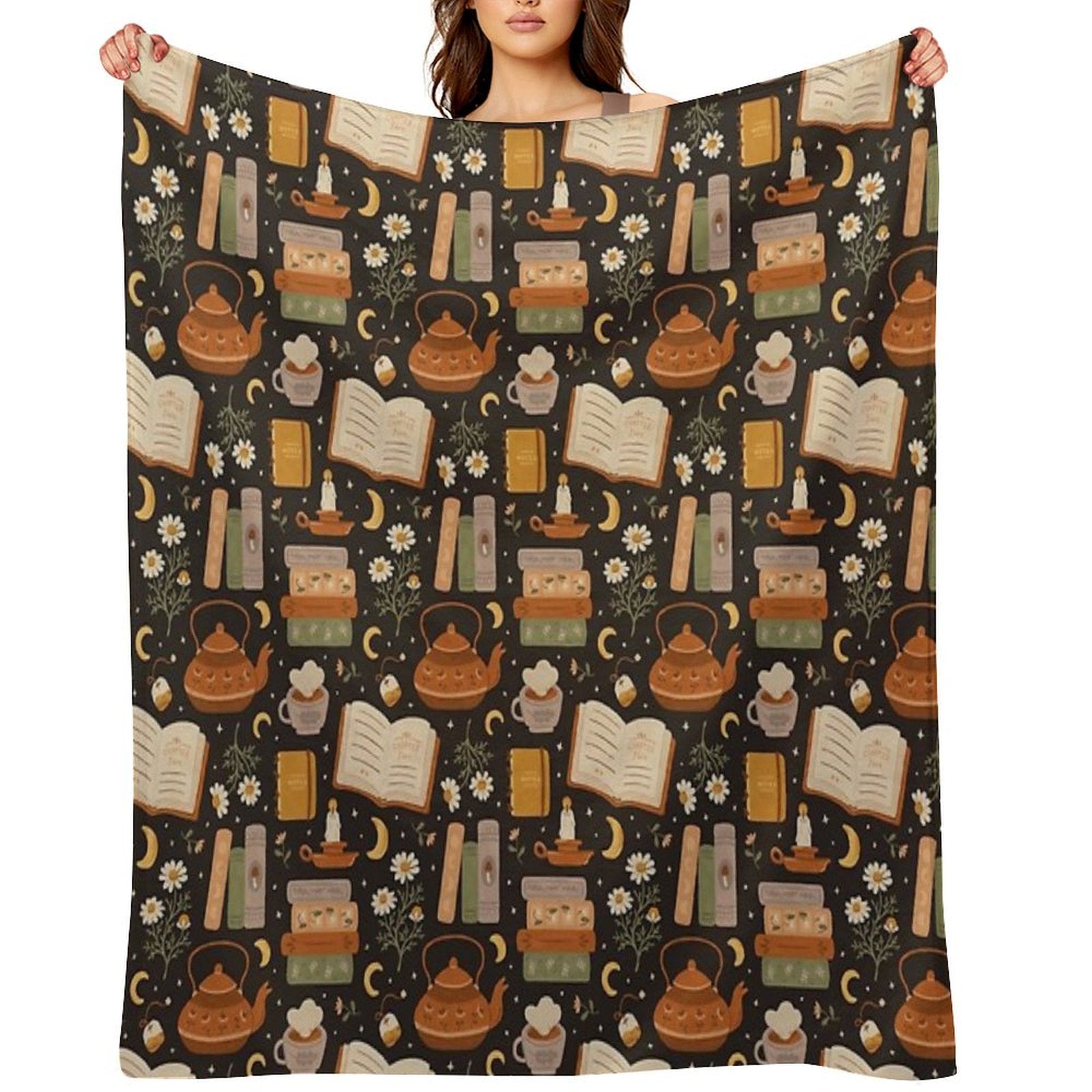 Sweet Bookish Dreams Throw Blanket