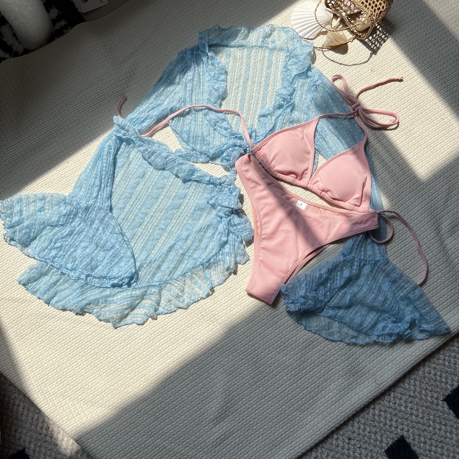 4-Piece Sexy Lace Mesh Bikini Set | ZAKAPOP