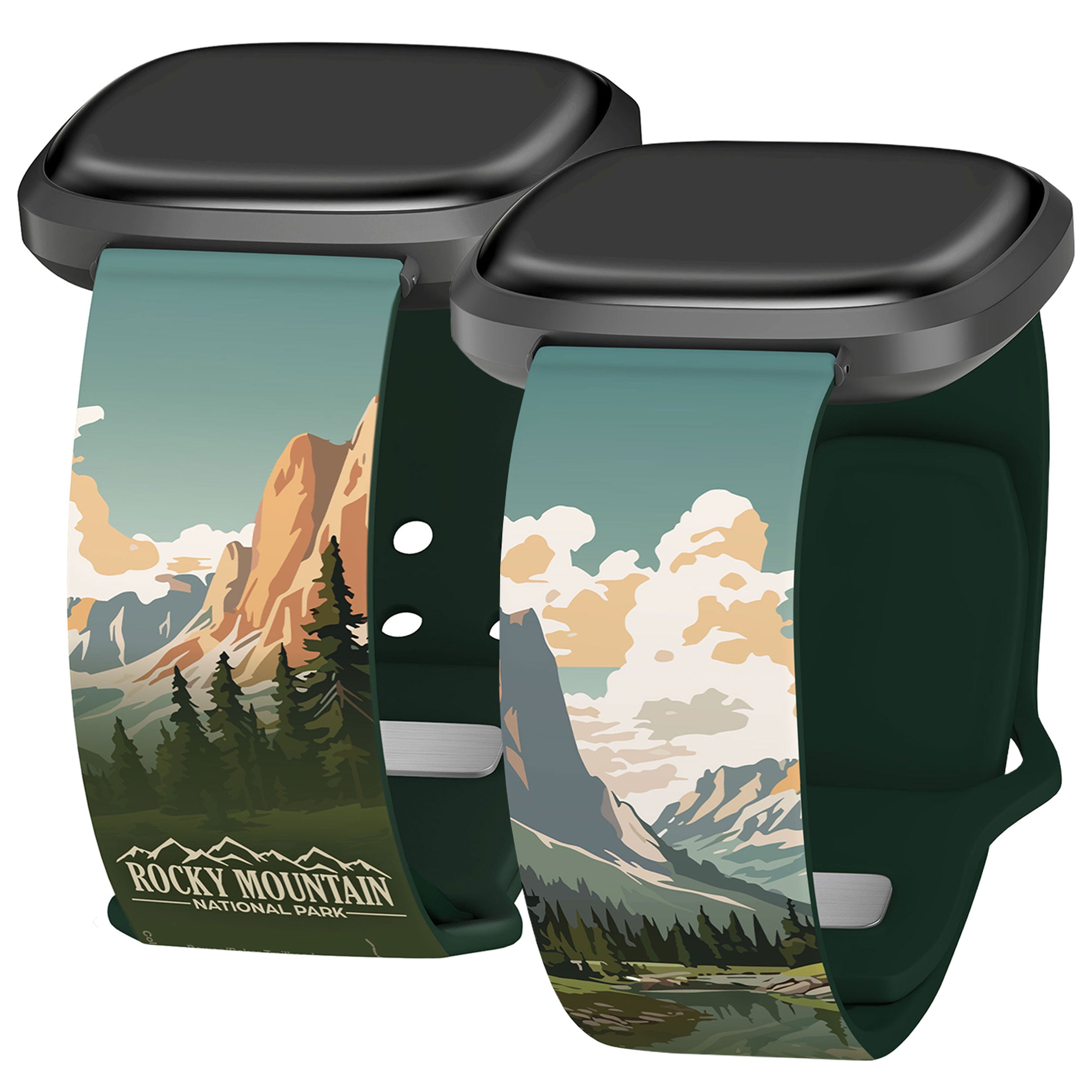 National Parks Rocky Mountain HD Fitbit Versa 3 &amp;amp; Sense 1 Watch Band