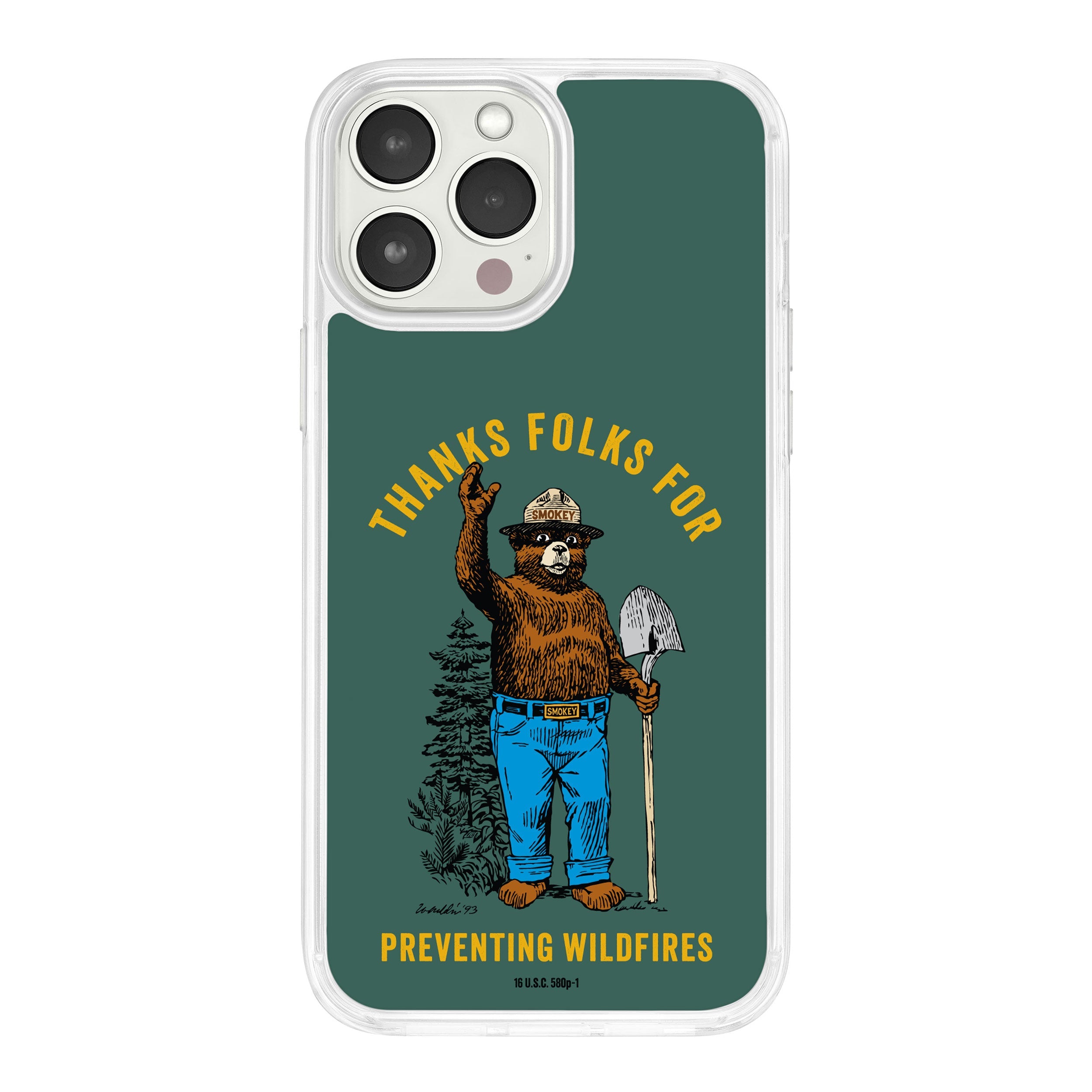 Smokey Bear Classic HD Apple iPhone 15 Series Mag-Safe Phone Case