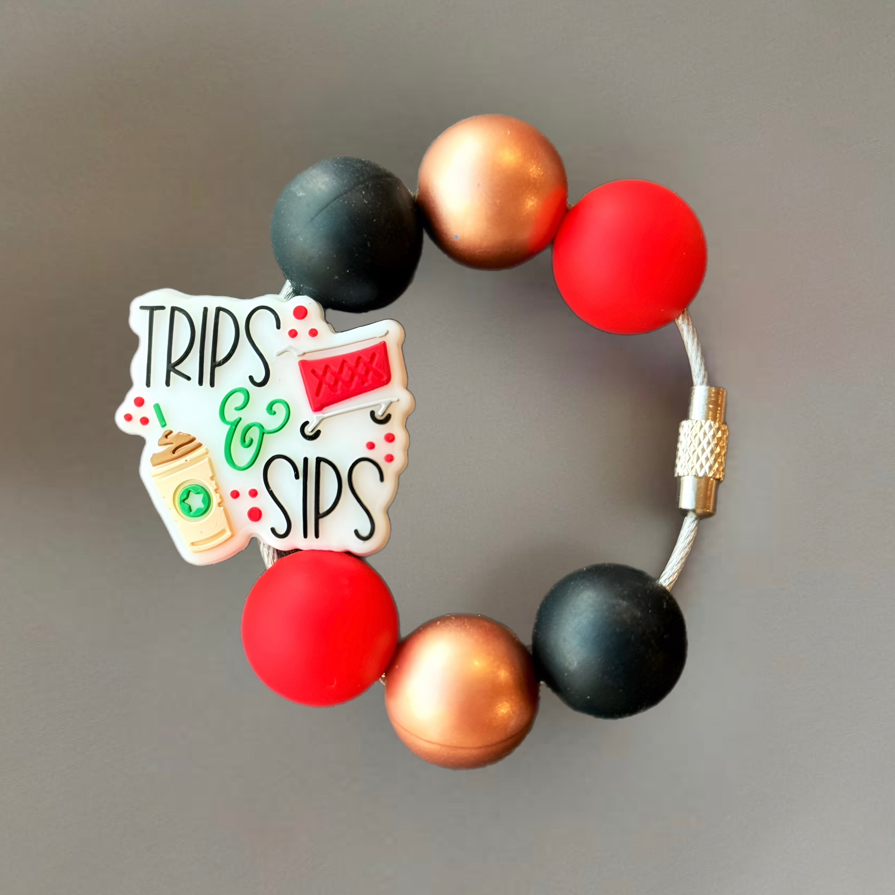 Sips ‘n Trips Handle Bracelet - Tumbler Handle Charm