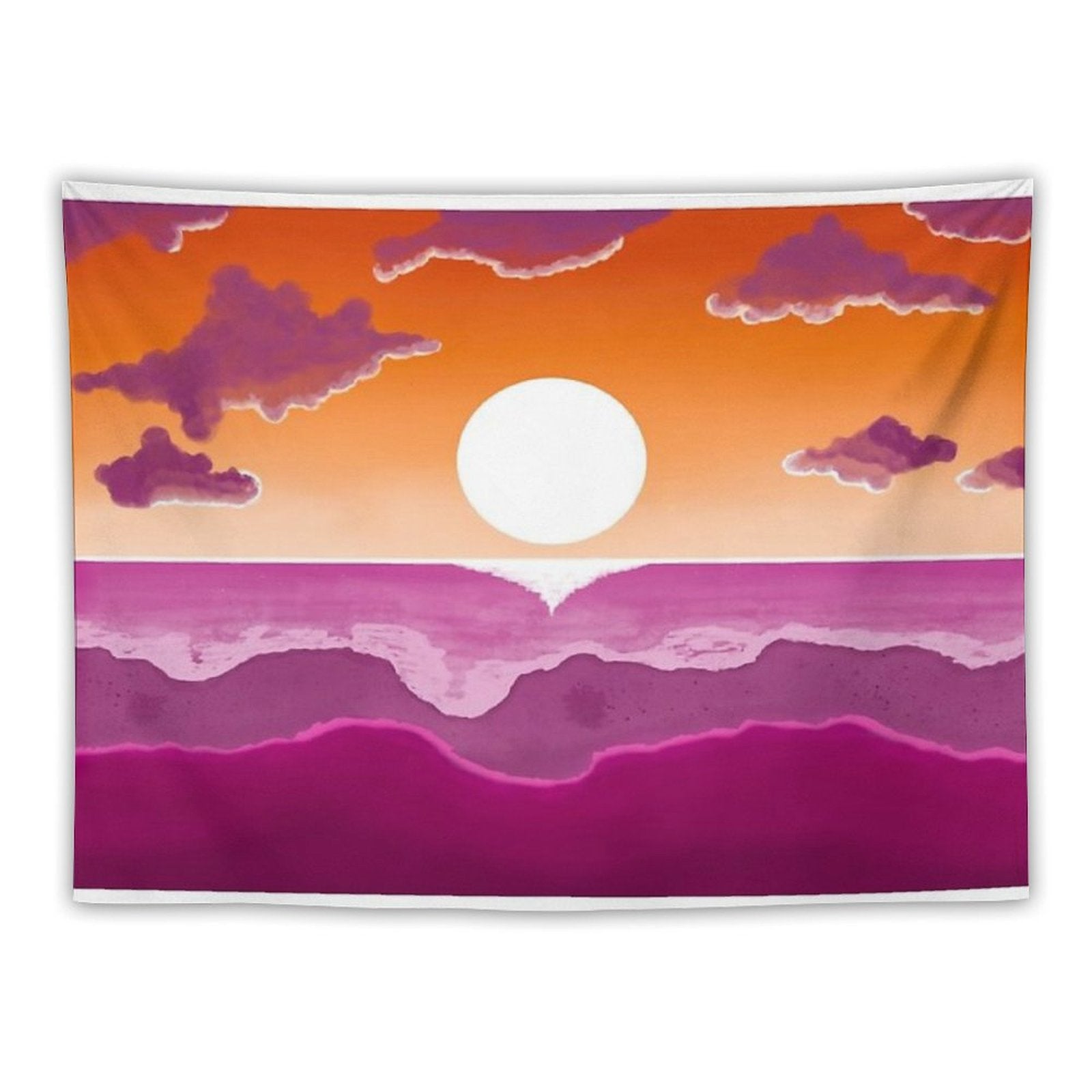 Subtle Stealth Lesbian Sunset Flag - Subtle Lgbt Flag Design Tapestry