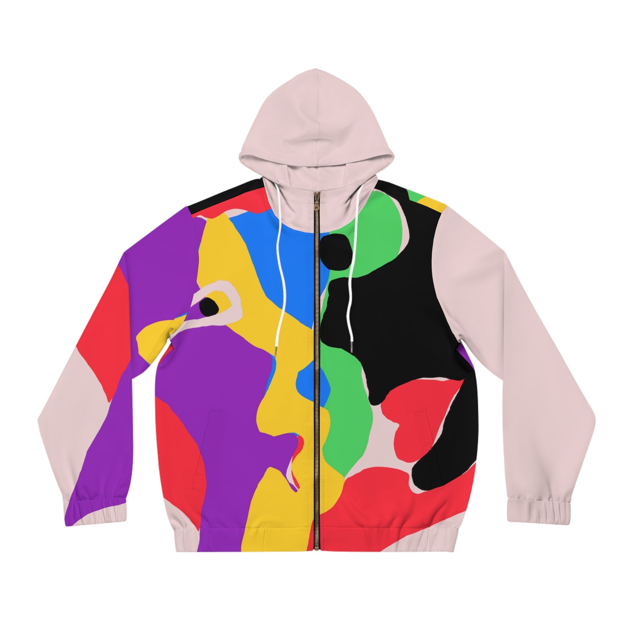 The Heart Sugar Rose Meringue Men&amp;#39;s Zip Hoodie