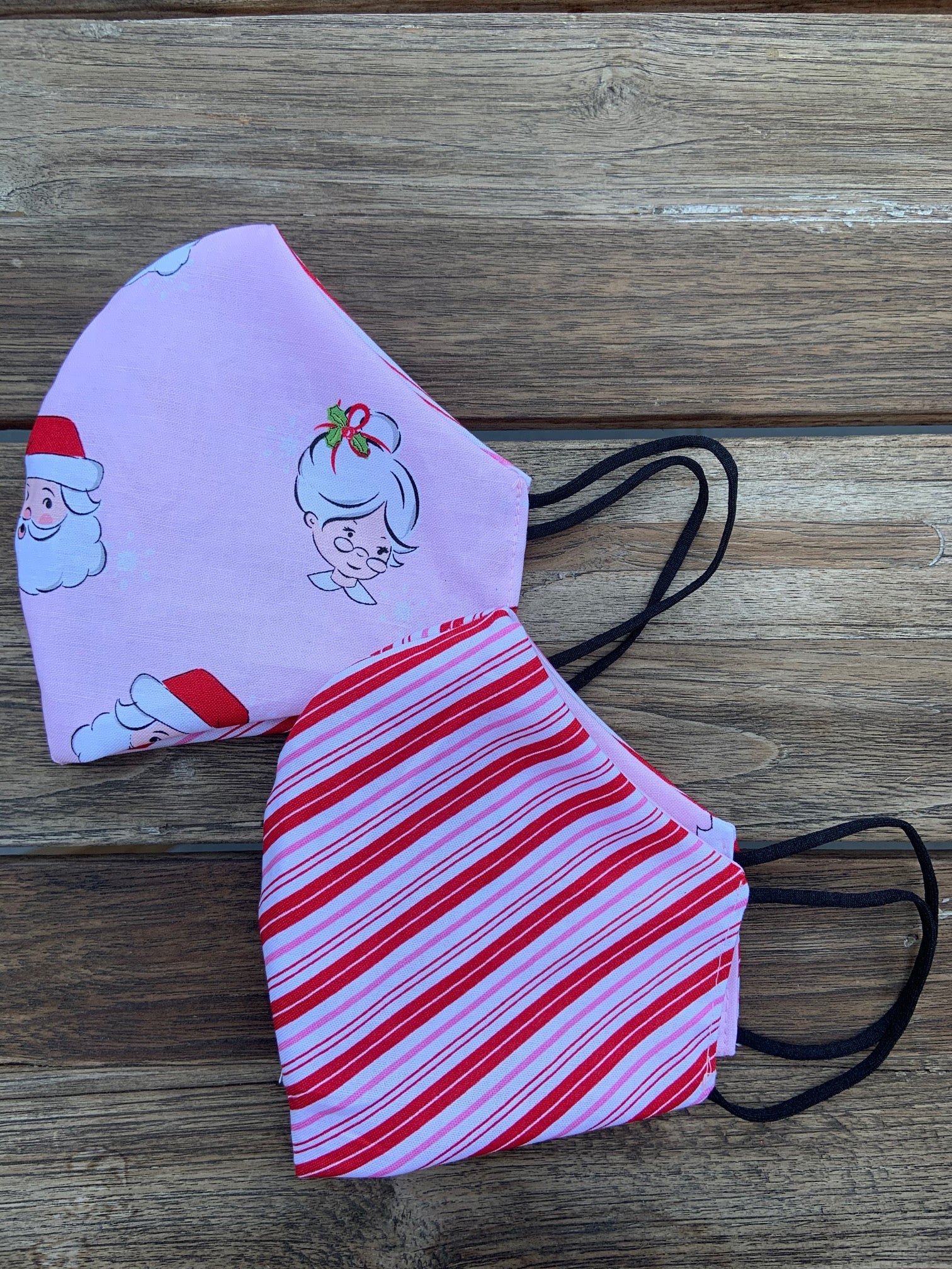Mr. &amp;amp; Mrs. Claus / Candy Stripes Reversible Mask