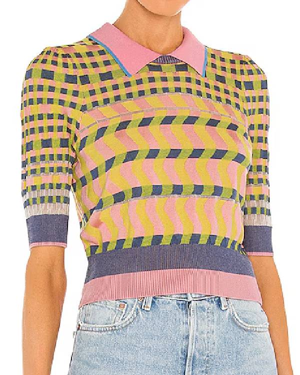 The Today Show Savannah Sellers Knit Polo Sweater