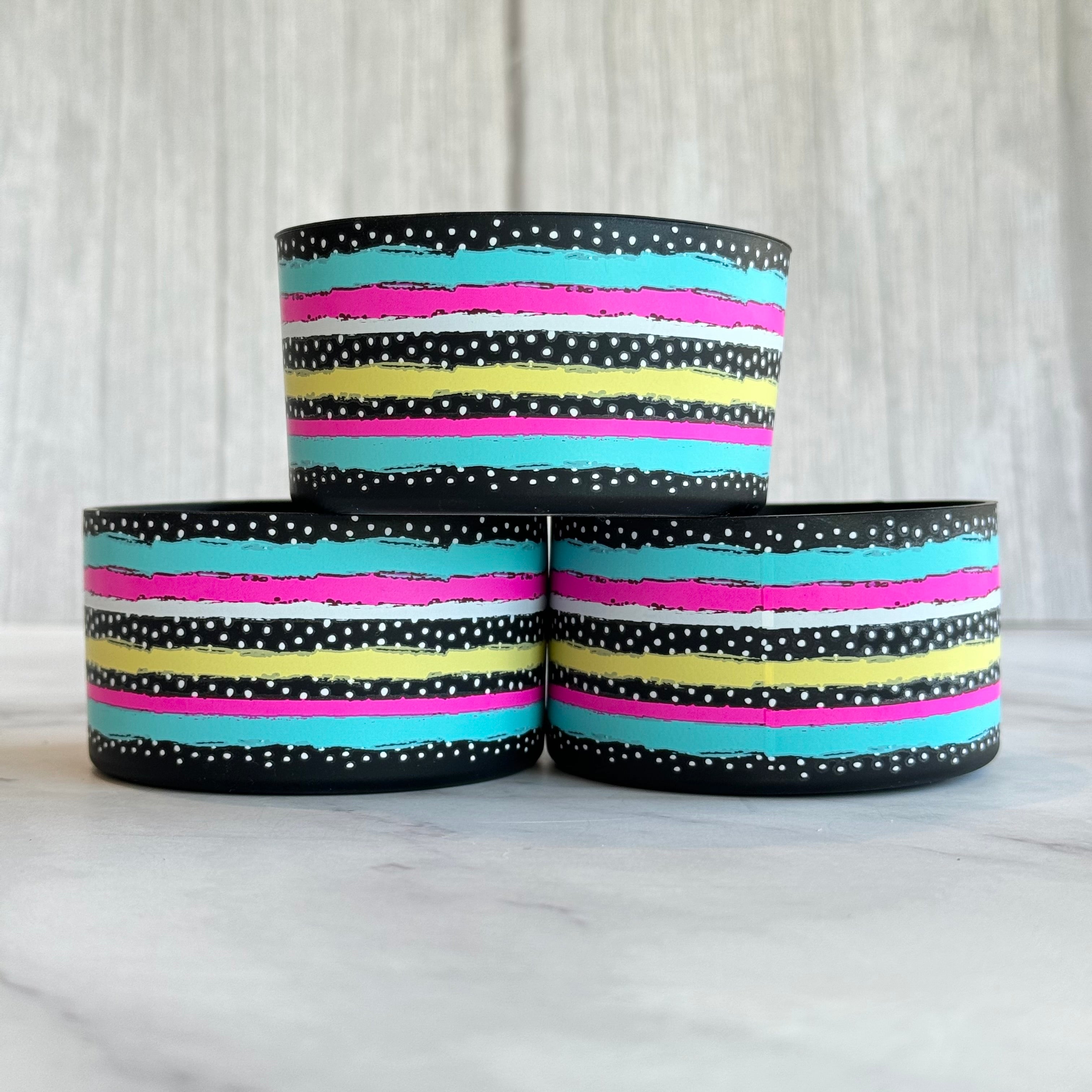 WILD STRIPES Tumbler Boot  NEW! Blue pink black