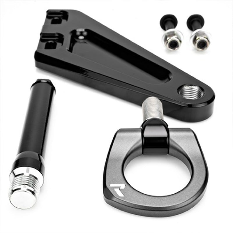 RACESENG 2015+ FORD MUSTANG GT/GT350/GT350R/V6 TUG TOW HOOK (FRONT) - GRAY