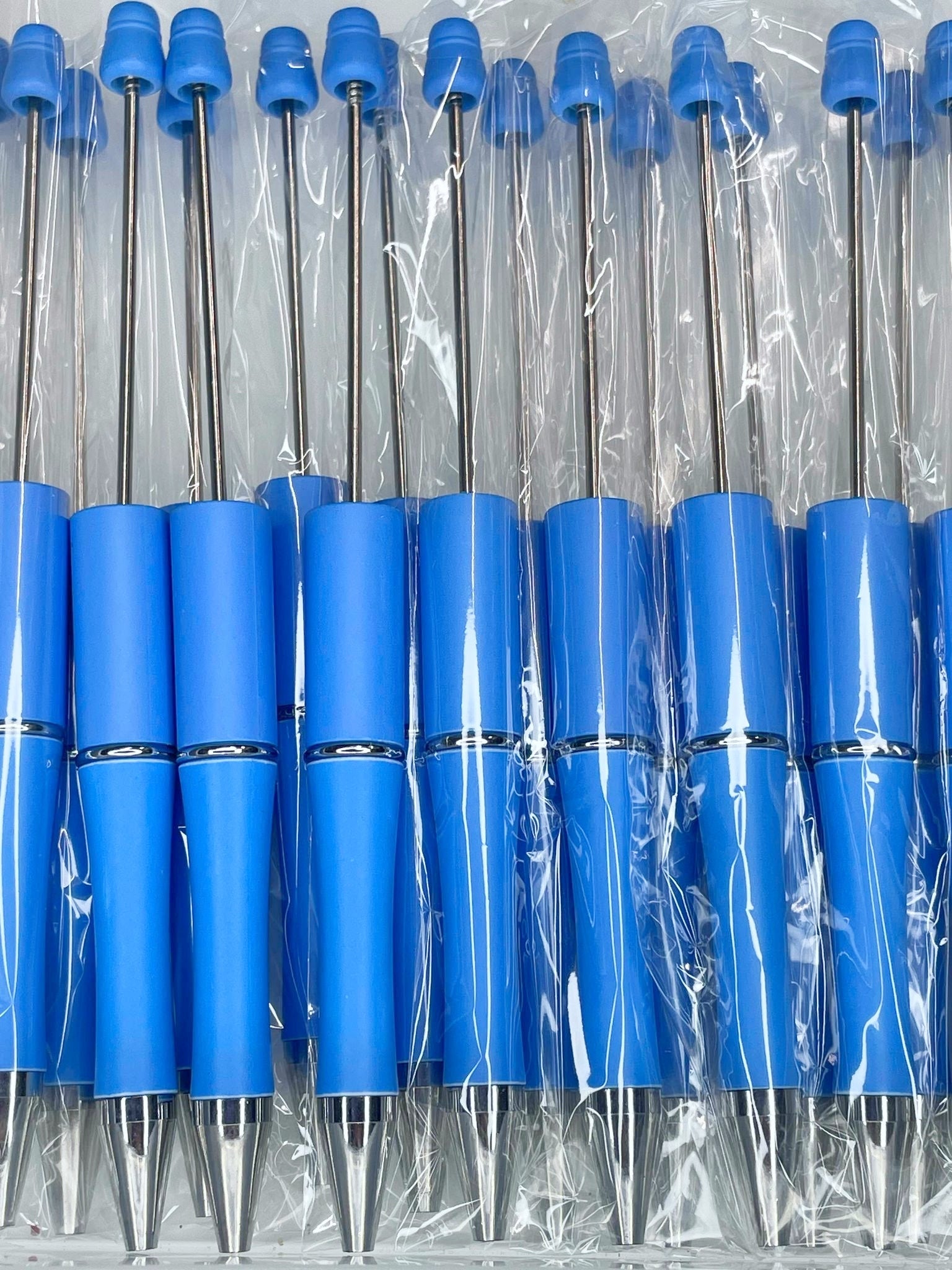 BEADABLE PLASTIC PEN SOLID CURIOUS BLUE B2 (1ct)