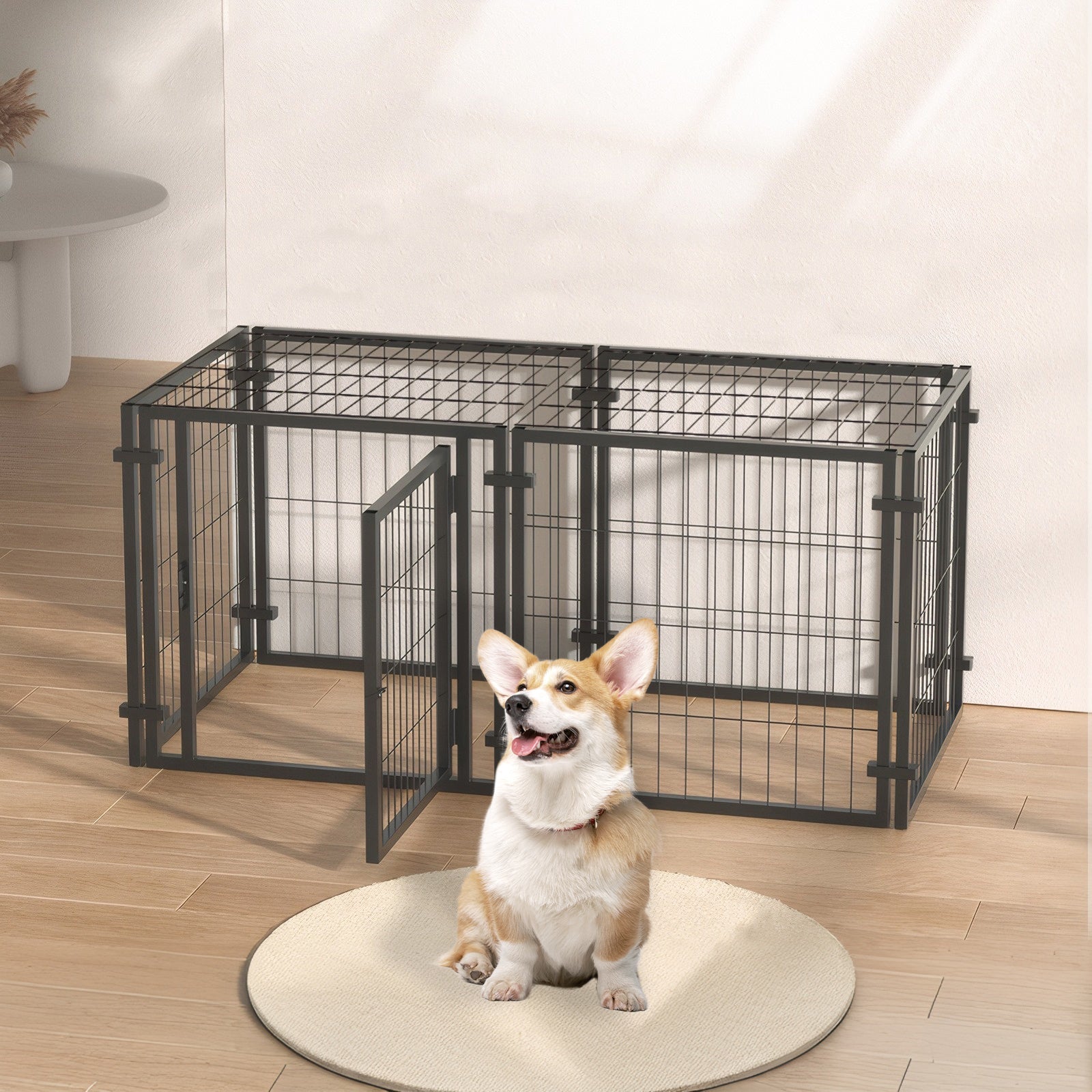 47.2&amp;#39; Dog Crate for Small Medium Large Dogs, Puppy Dog Playpen for Yard Indoor Outdoor Use, Pet Dog Cage Kennel (47.2&amp;#39;L x 23.6&amp;#39;W x 23.6&amp;#39;H)