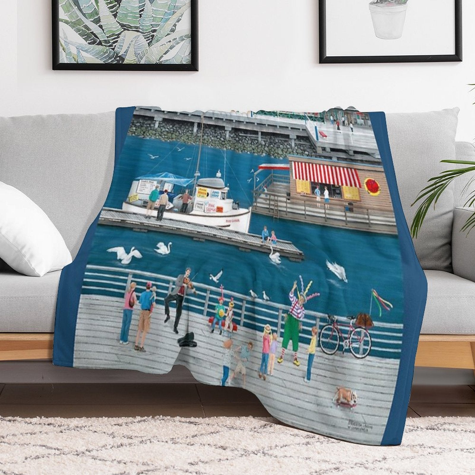 Steveston Landing Throw Blanket