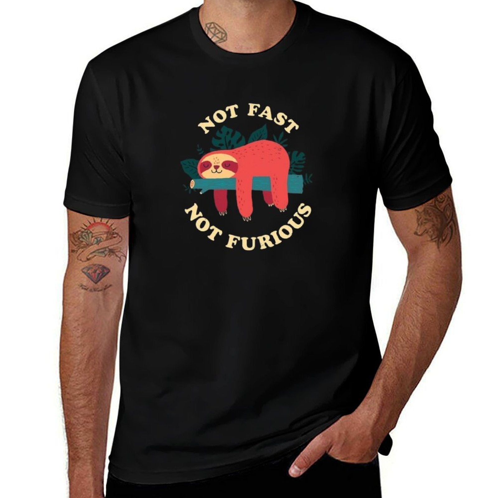 Not Fast, Not Furious  Fade-proof Color T-Shirt